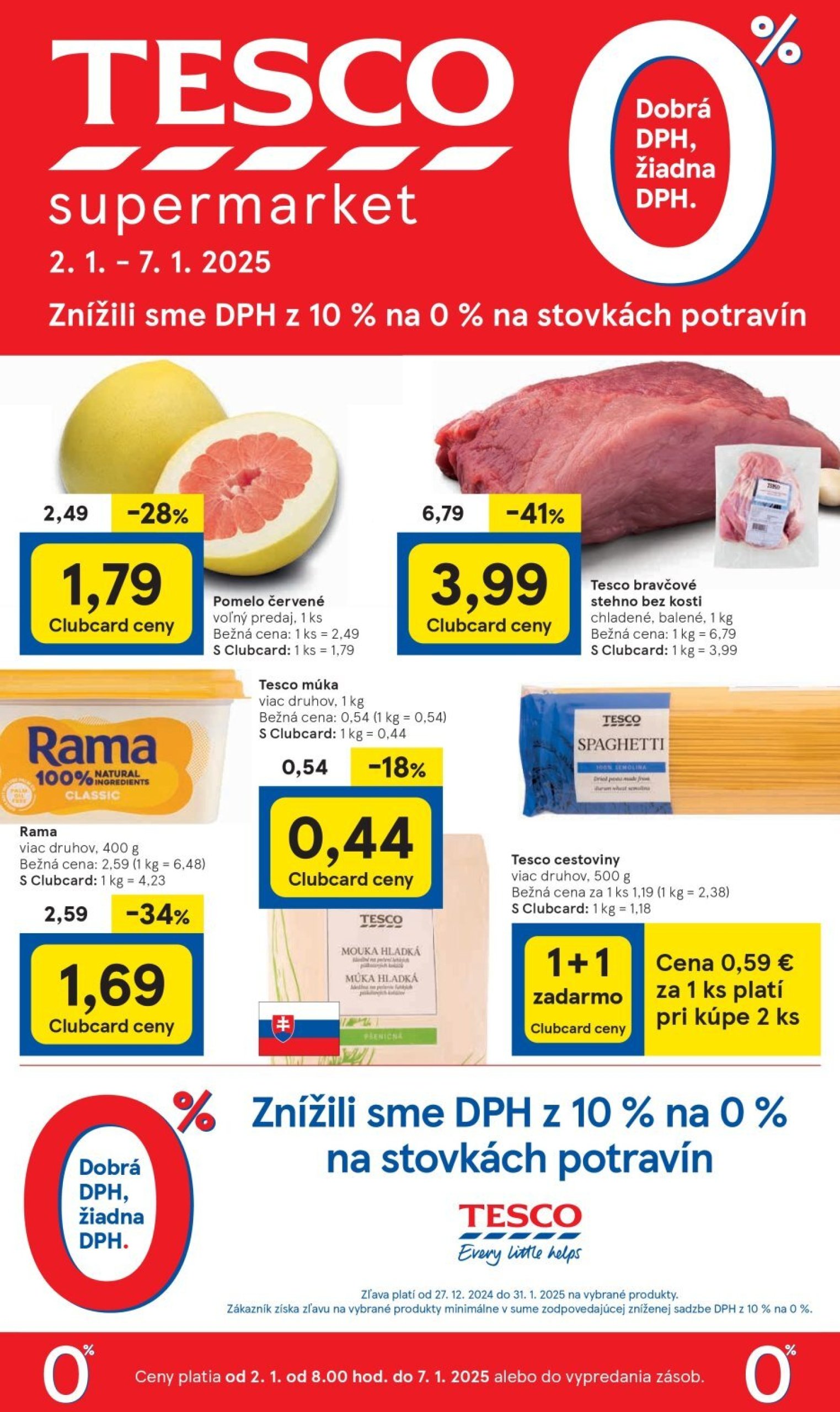 tesco - Tesco Supermarket leták platný od 02.01. - 07.01. - page: 1