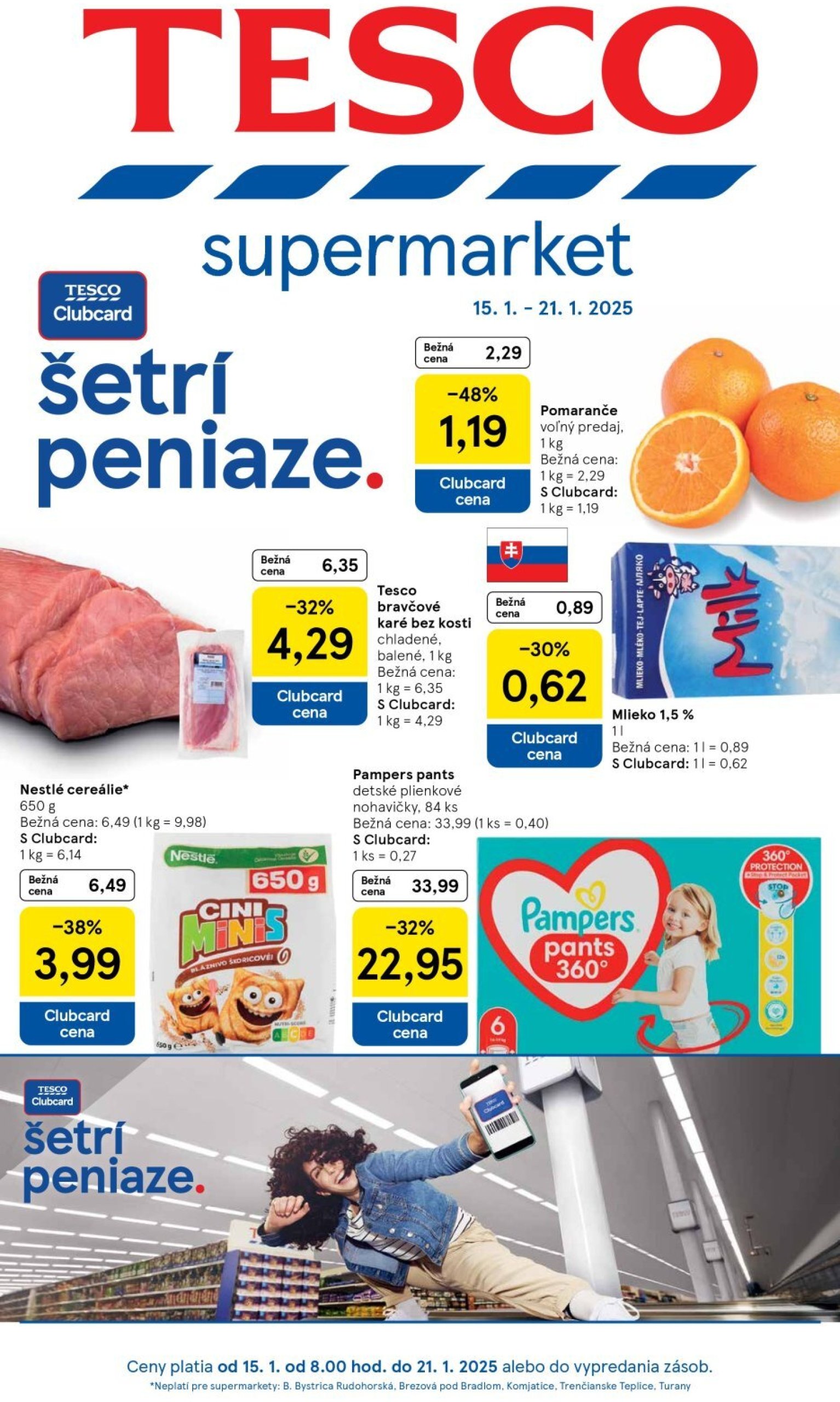 tesco - Tesco Supermarket leták platný od 15.01. - 21.01.