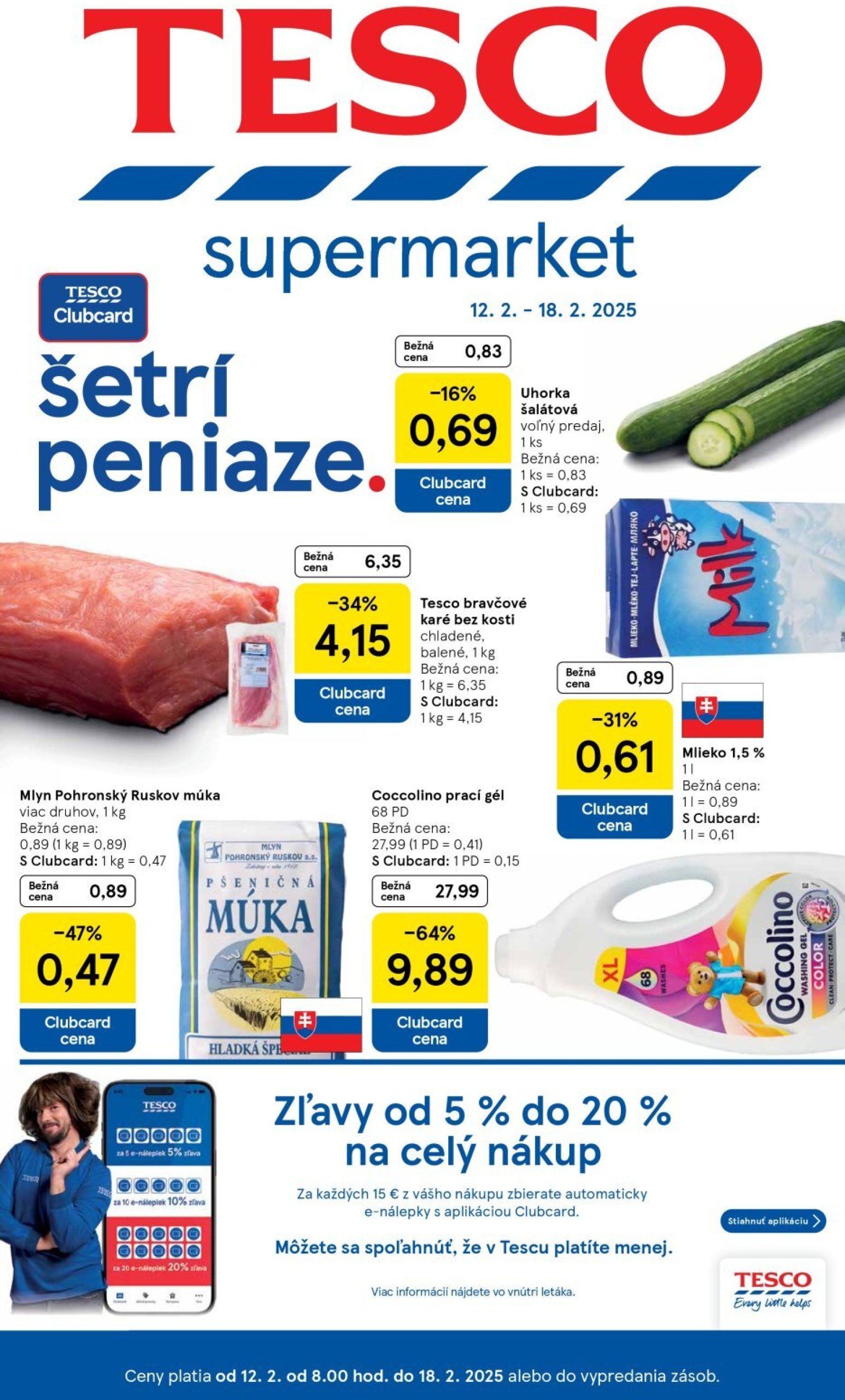 tesco - Tesco supermarket leták platný od 12.02. - 18.02.