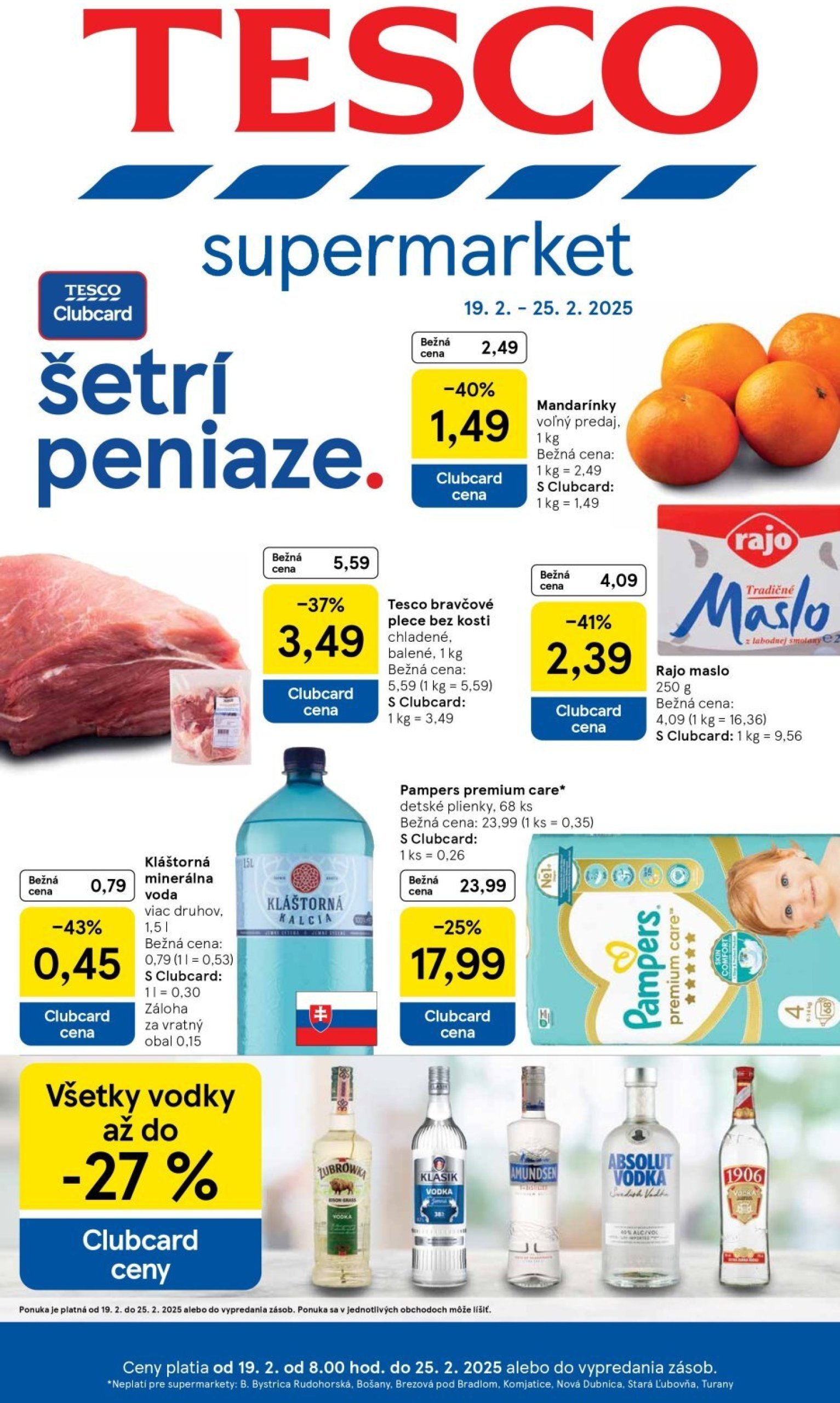 tesco - Tesco supermarket leták platný od 19.02. - 25.02.