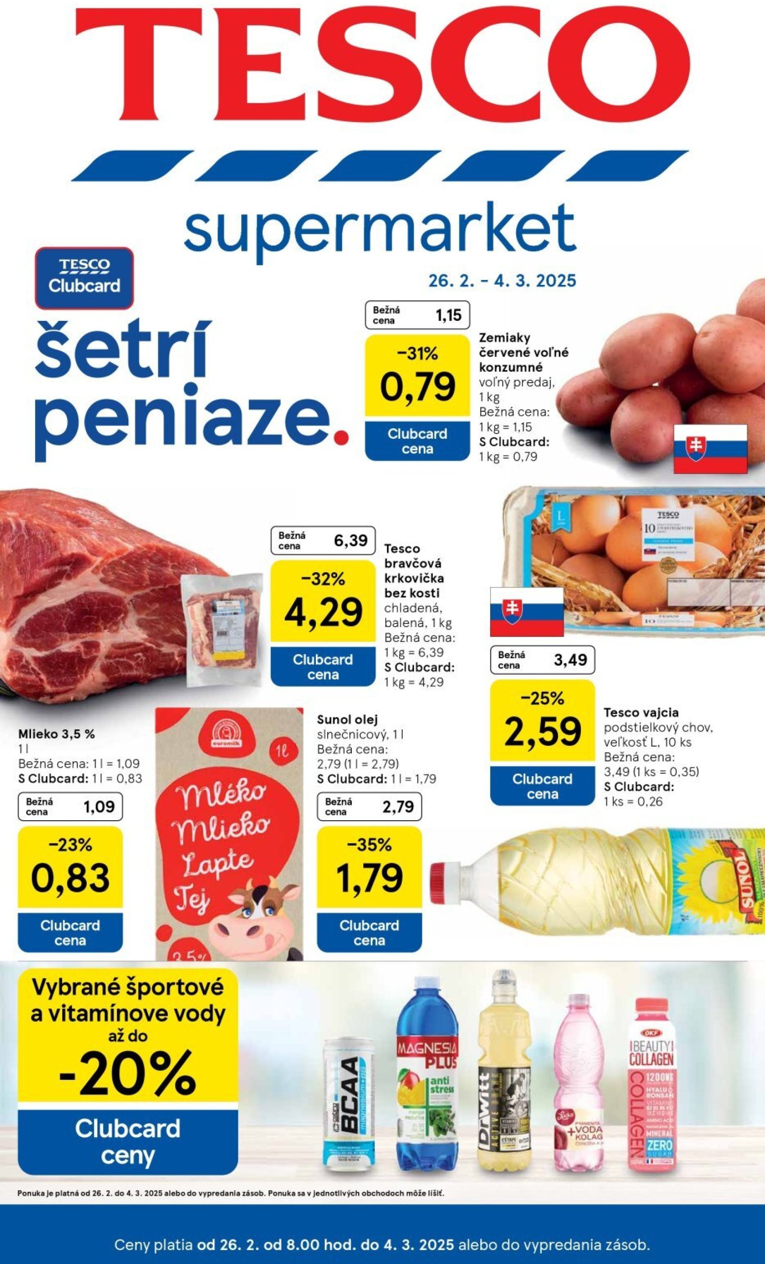 tesco - Tesco supermarket leták platný od 26.02. - 04.03. - page: 1