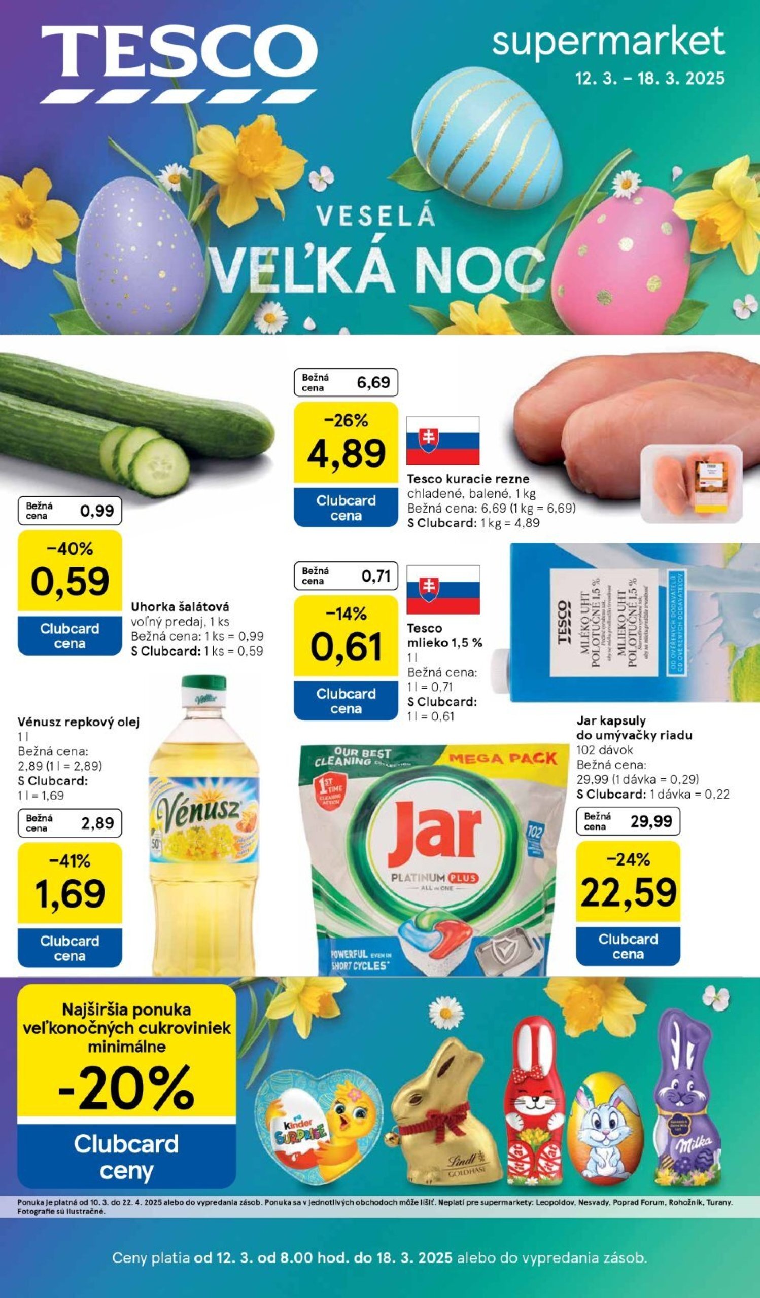 tesco - Tesco supermarket leták platný od 12.03. - 18.03.