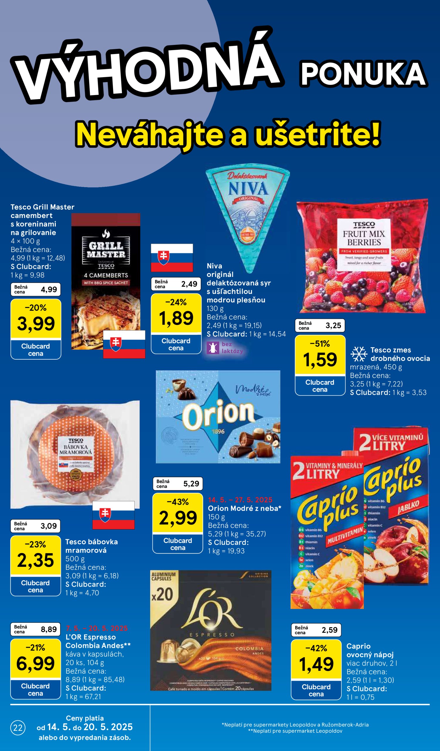 tesco - Tesco supermarket leták platný od 14.05. - 22.05. - page: 22