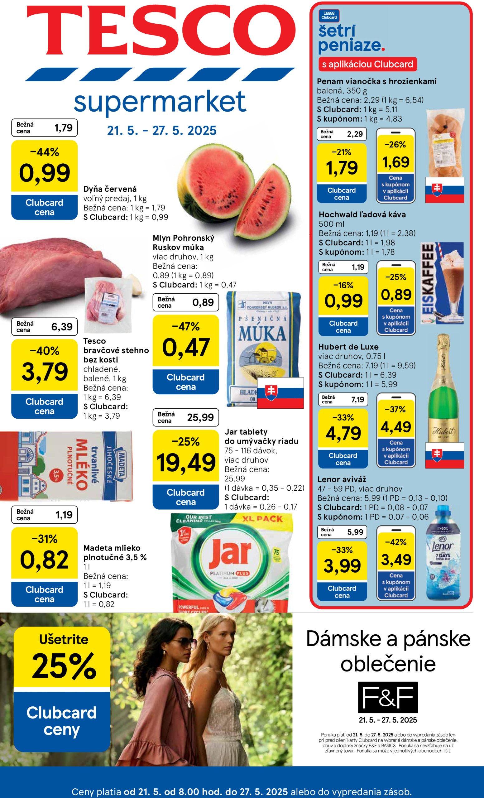 tesco - Tesco supermarket leták platný od 21.05. - 27.05.