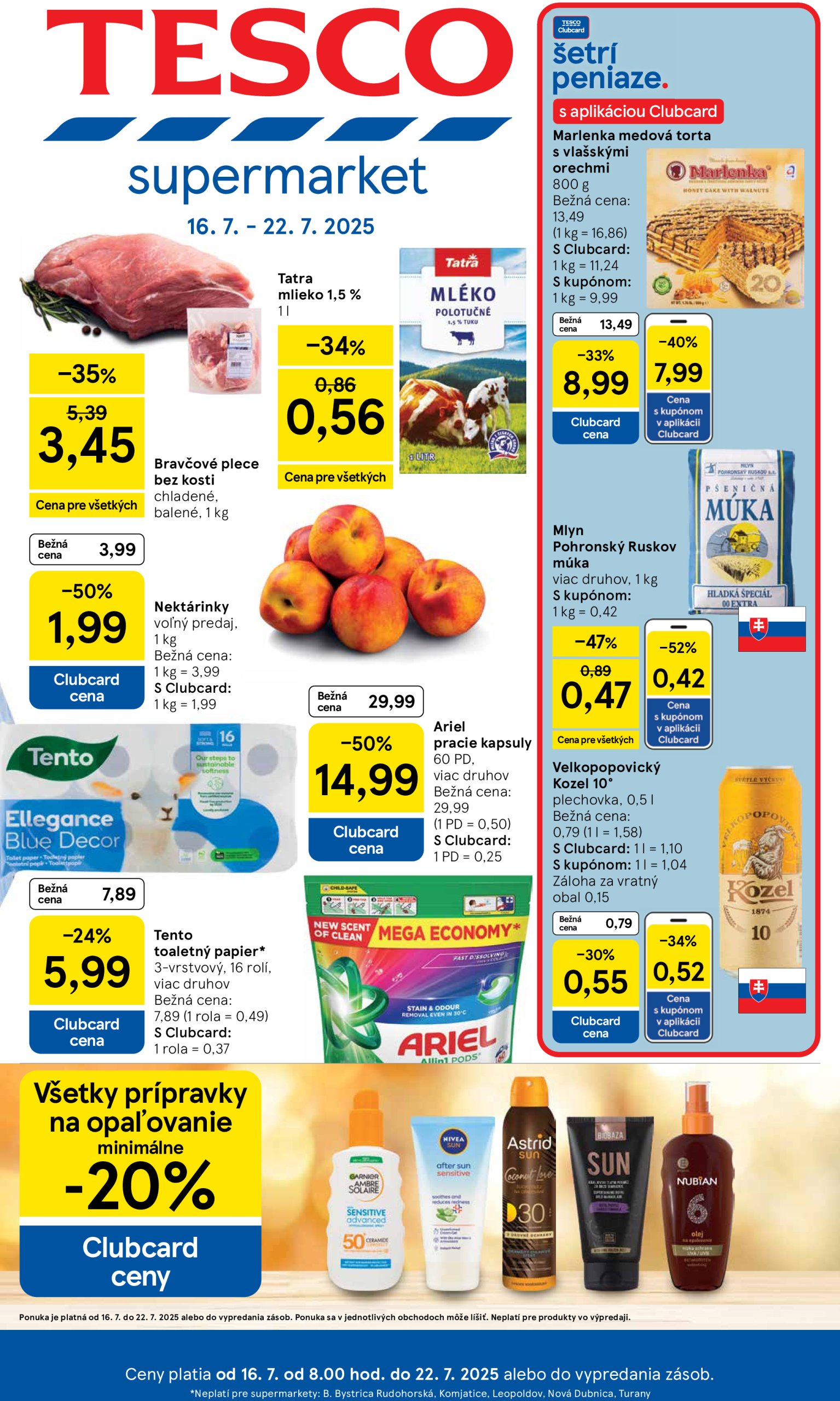 tesco - Leták Tesco supermarket platný od 16.07. do 22.07.