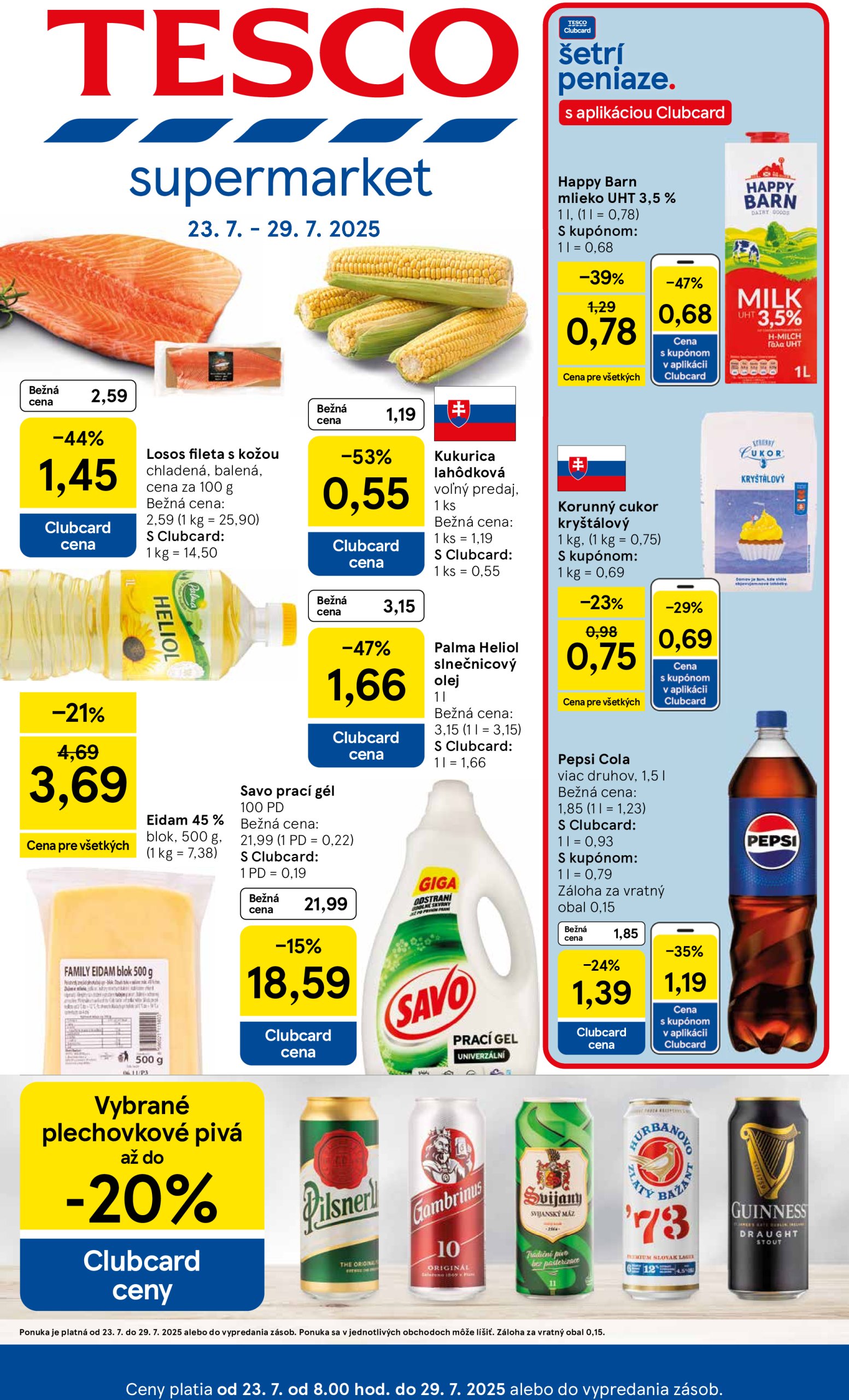 tesco - Leták Tesco supermarket platný od 23.07. do 29.07.