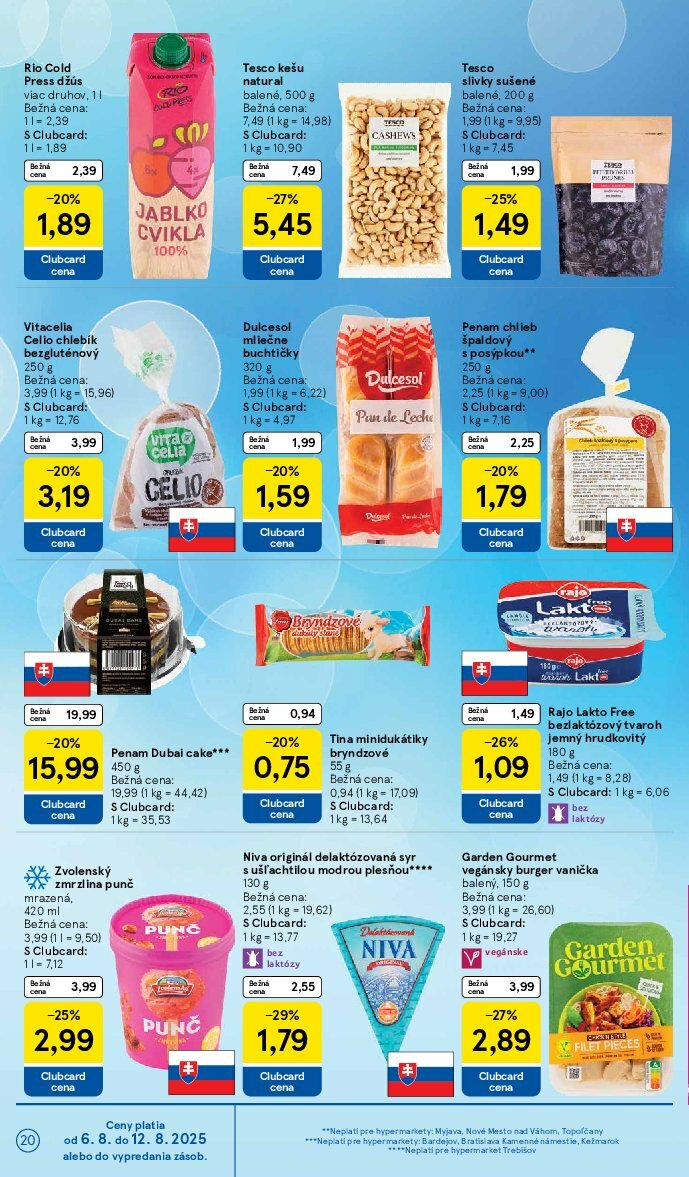 tesco - Leták Tesco platný od 06.08. do 12.08. - page: 20 tesco - Leták Tesco platný od 06.08. do 12.08. - page: 20