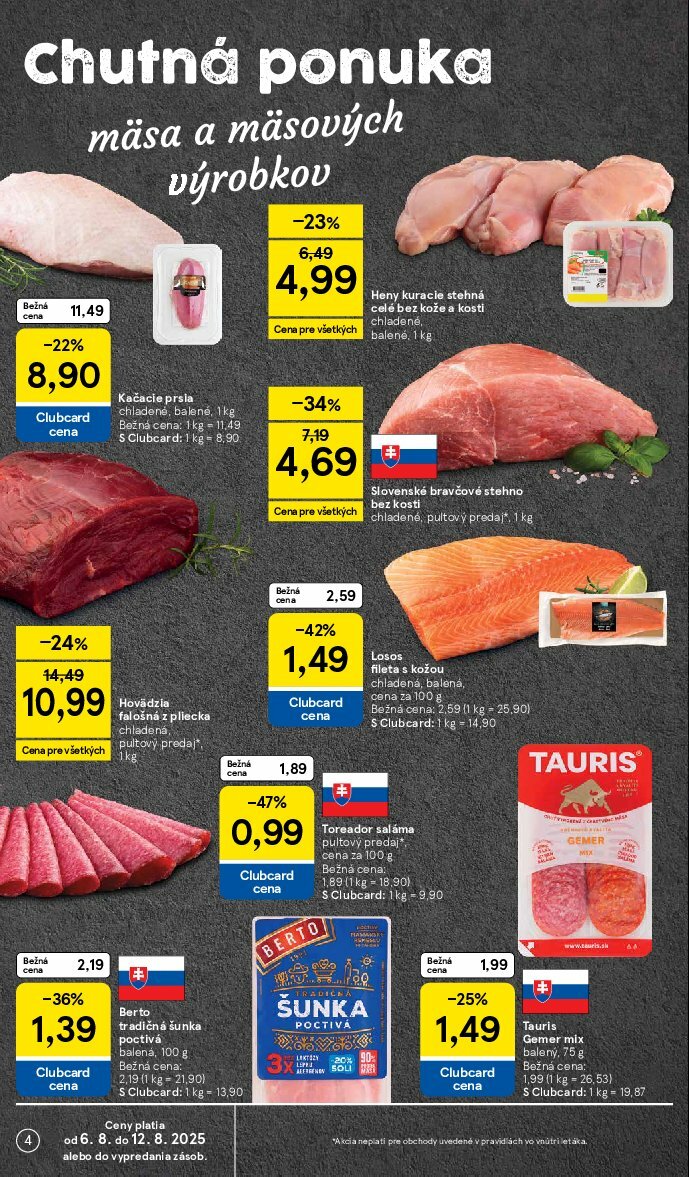 tesco - Leták Tesco platný od 06.08. do 12.08. - page: 4 tesco - Leták Tesco platný od 06.08. do 12.08. - page: 4