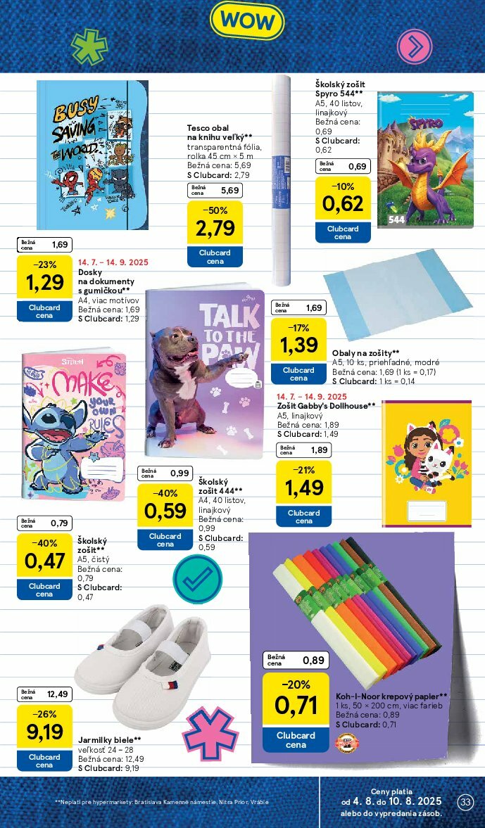 tesco - Leták Tesco platný od 06.08. do 12.08. - page: 33 tesco - Leták Tesco platný od 06.08. do 12.08. - page: 33