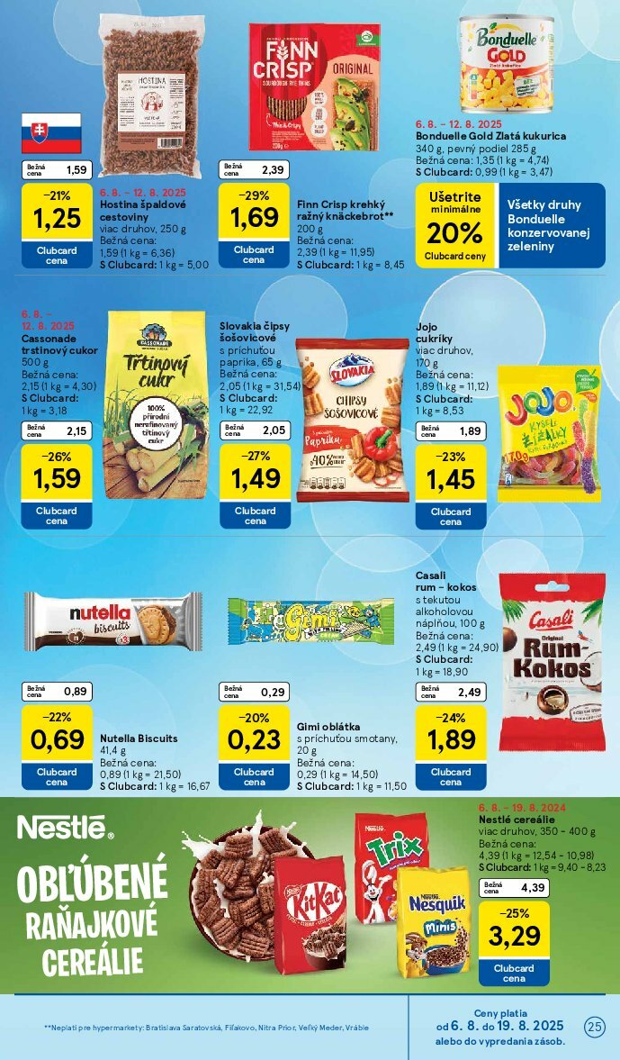 tesco - Leták Tesco platný od 06.08. do 12.08. - page: 25 tesco - Leták Tesco platný od 06.08. do 12.08. - page: 25