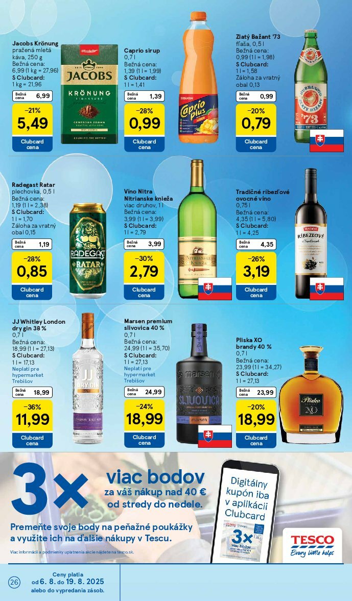 tesco - Leták Tesco platný od 06.08. do 12.08. - page: 26 tesco - Leták Tesco platný od 06.08. do 12.08. - page: 26