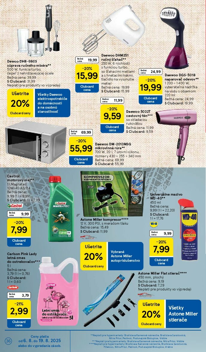 tesco - Leták Tesco platný od 06.08. do 12.08. - page: 36 tesco - Leták Tesco platný od 06.08. do 12.08. - page: 36