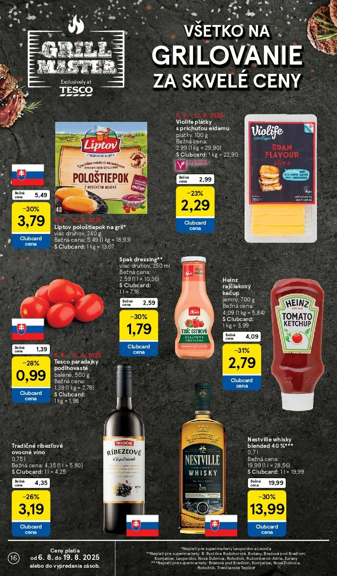 tesco - Leták Tesco supermarket platný od 06.08. do 12.08. - page: 16