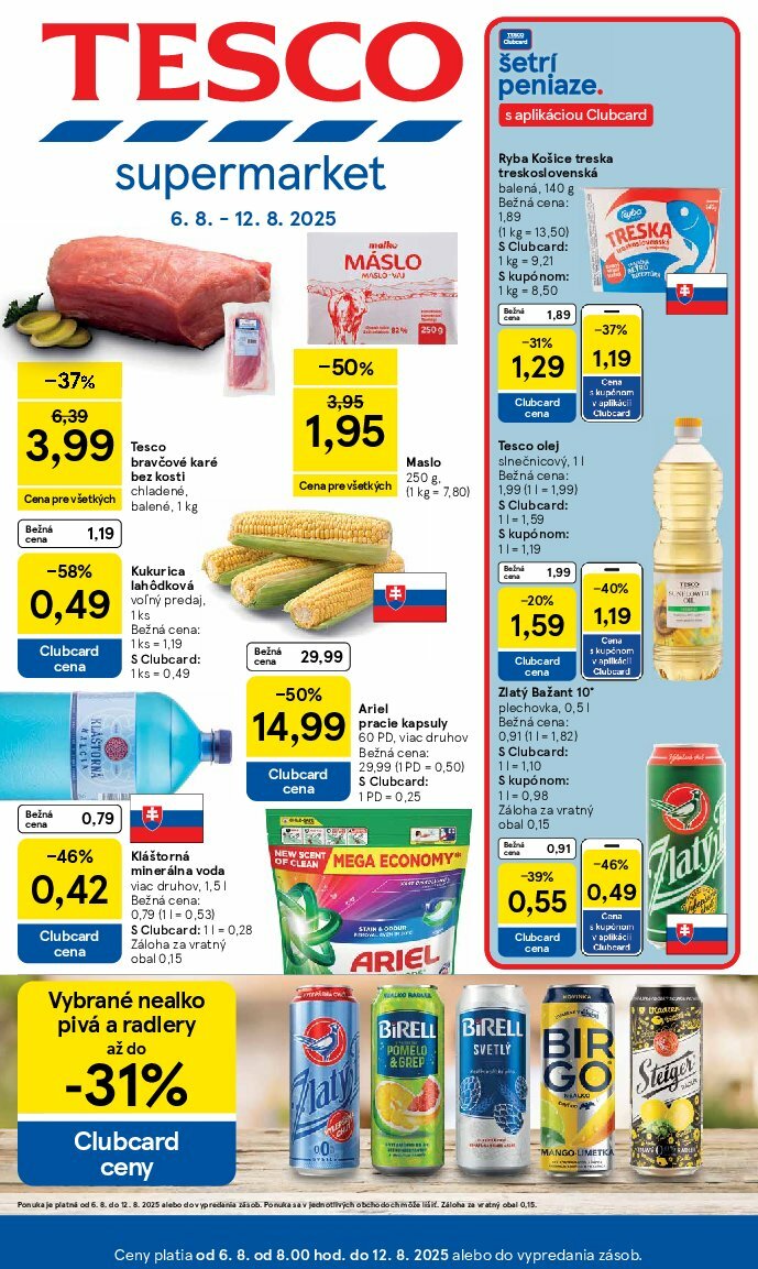 tesco - Leták Tesco supermarket platný od 06.08. do 12.08. - page: 1