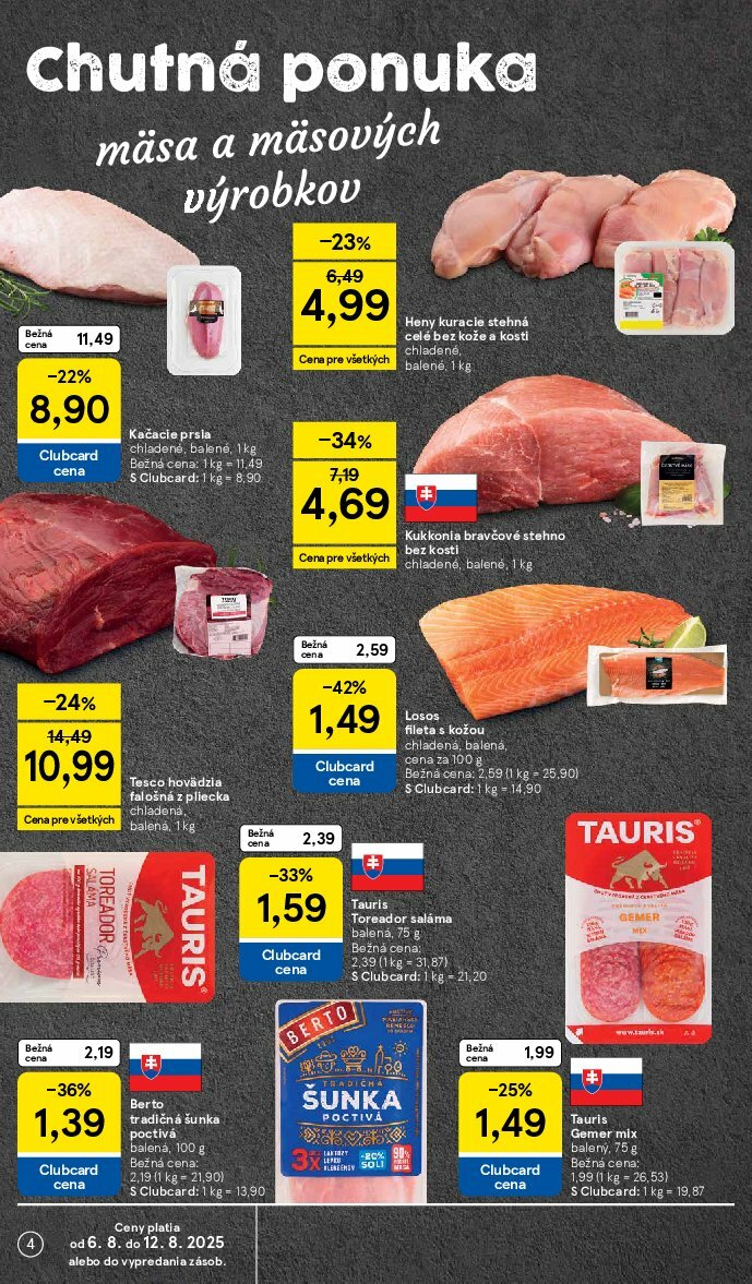 tesco - Leták Tesco supermarket platný od 06.08. do 12.08. - page: 4