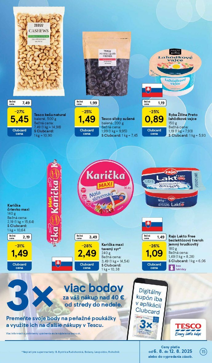 tesco - Leták Tesco supermarket platný od 06.08. do 12.08. - page: 15