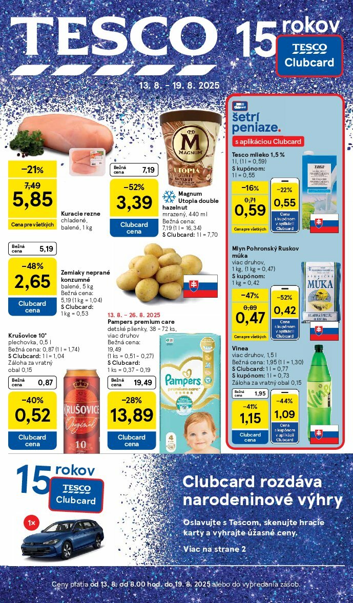 tesco - Leták Tesco platný od 13.08. do 19.08.
