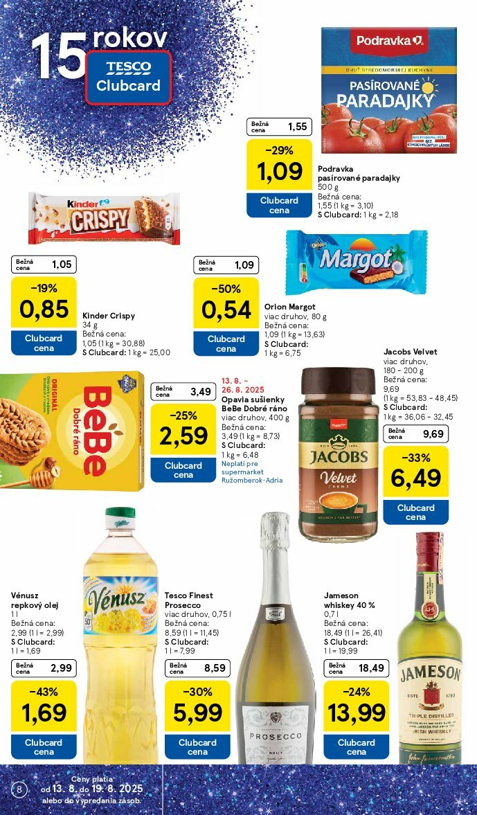 tesco - Leták Tesco supermarket platný od 13.08. do 19.08. - page: 8