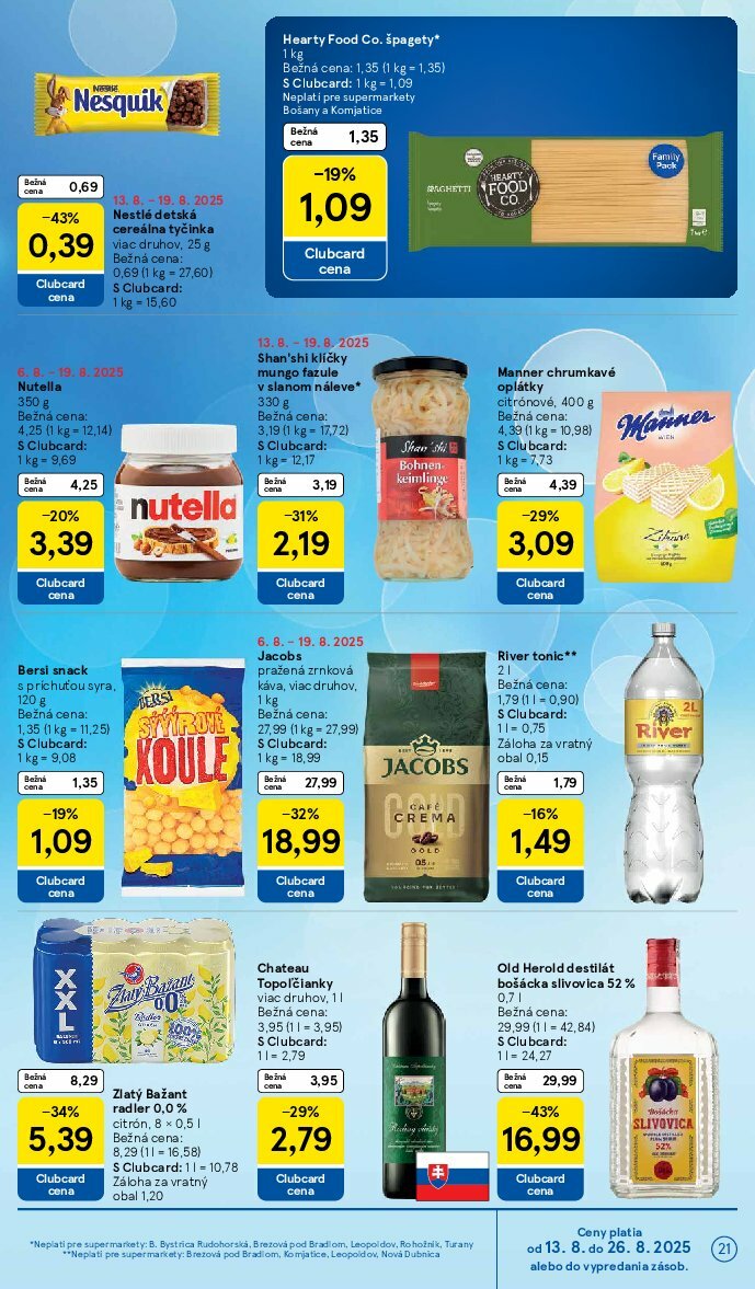tesco - Leták Tesco supermarket platný od 13.08. do 19.08. - page: 21