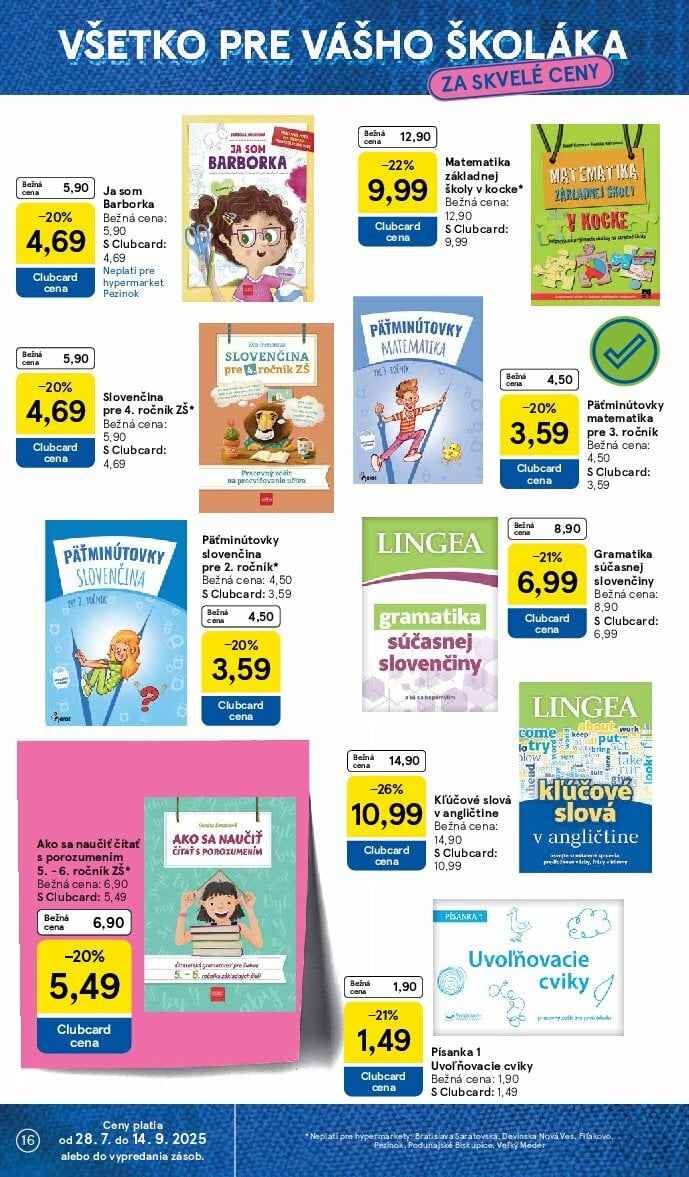 tesco - Leták Tesco - Všetko pre vášho školáka platný od 11.08. do 14.09. - page: 16