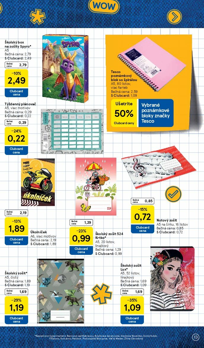 tesco - Leták Tesco - Všetko pre vášho školáka platný od 11.08. do 14.09. - page: 13