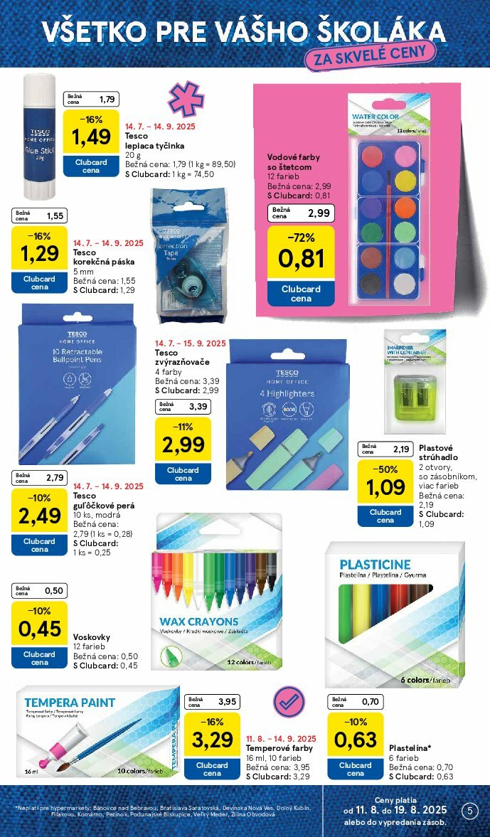 tesco - Leták Tesco - Všetko pre vášho školáka platný od 11.08. do 14.09. - page: 5