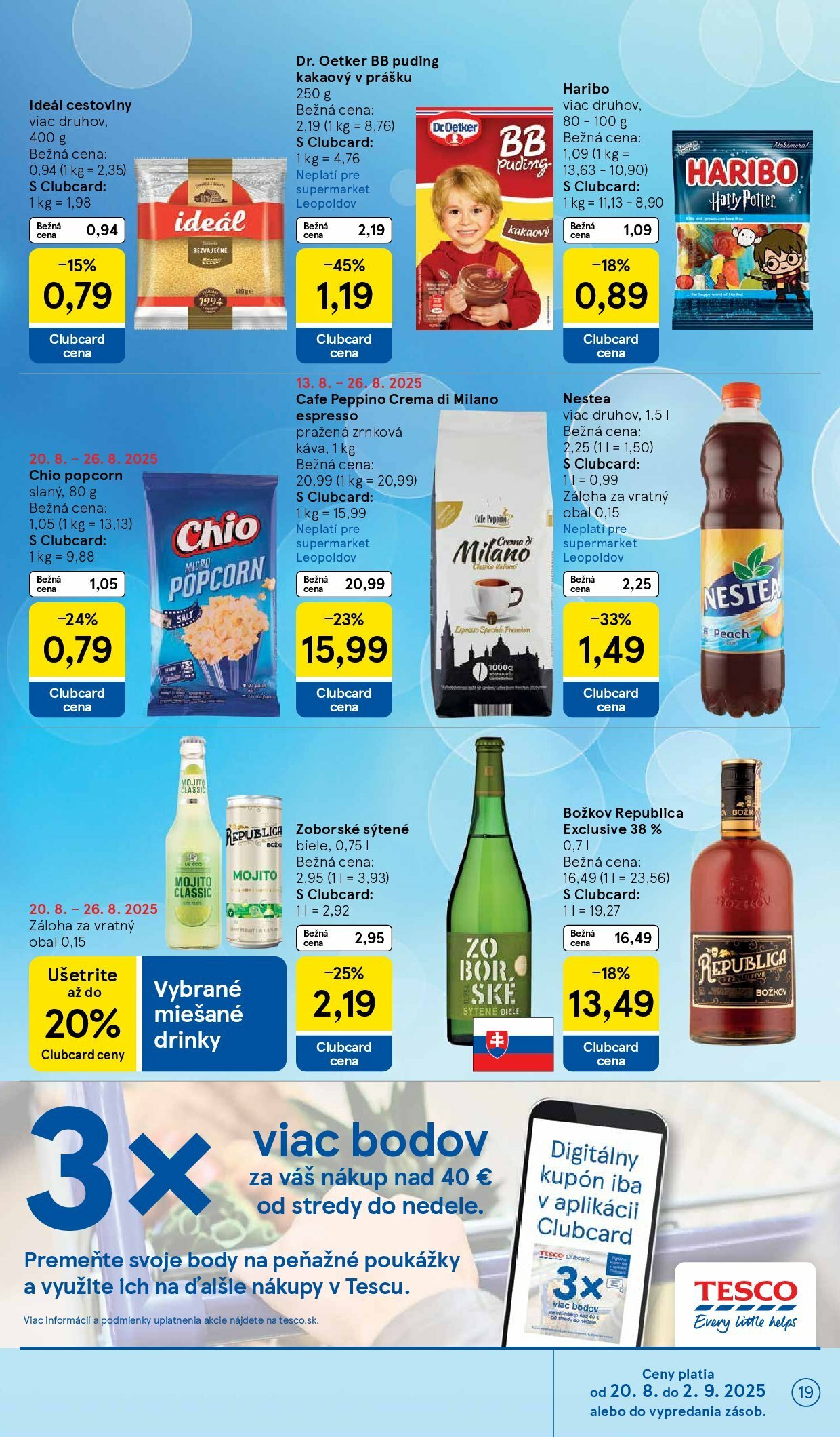 tesco - Leták Tesco supermarket platný od 20.08. do 26.08. - page: 19