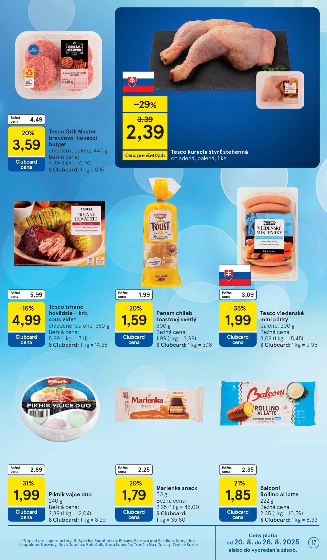 tesco - Leták Tesco supermarket platný od 20.08. do 26.08. - page: 17