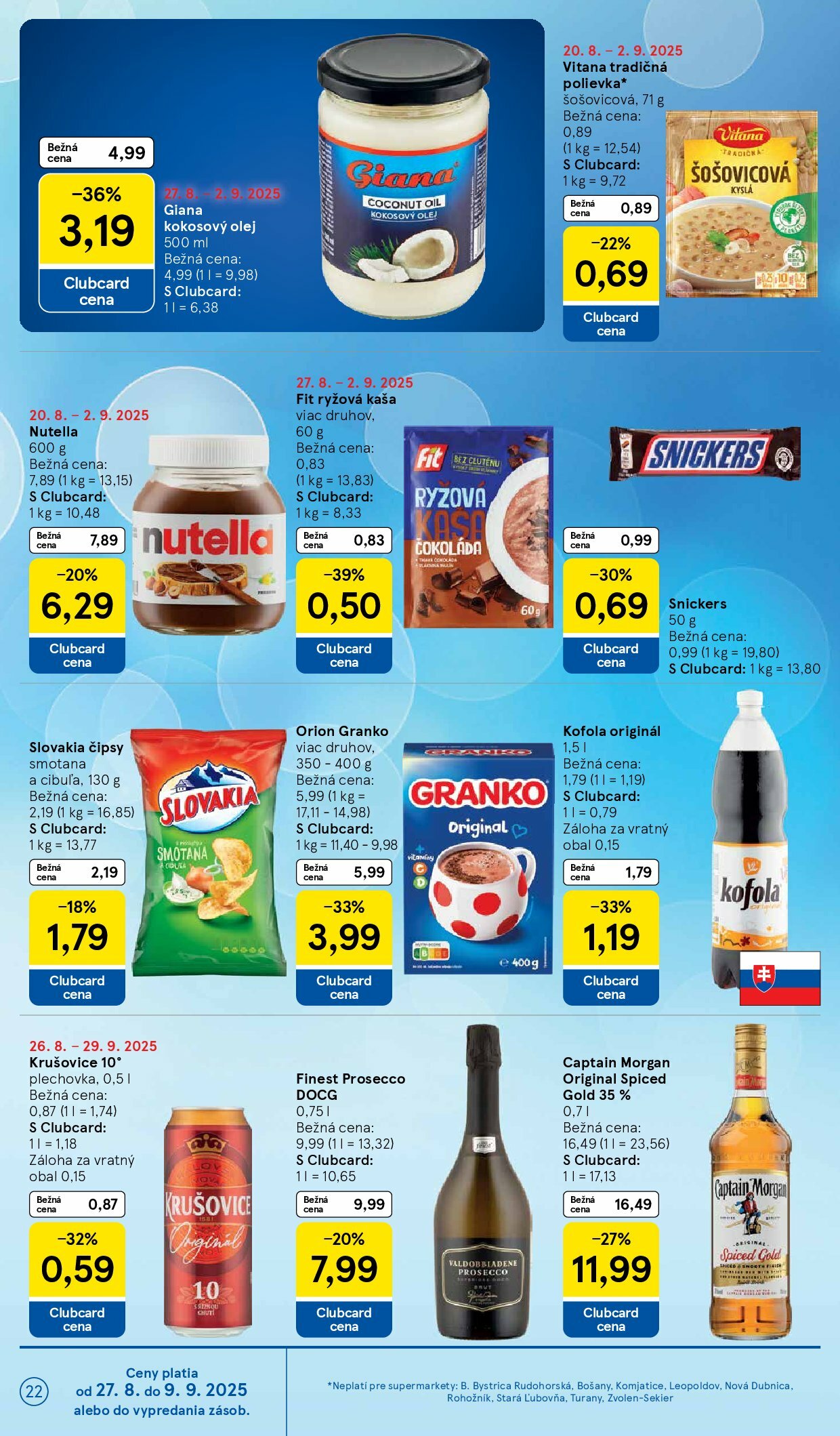 tesco - Leták Tesco supermarket platný od 27.08. do 02.09. - page: 22