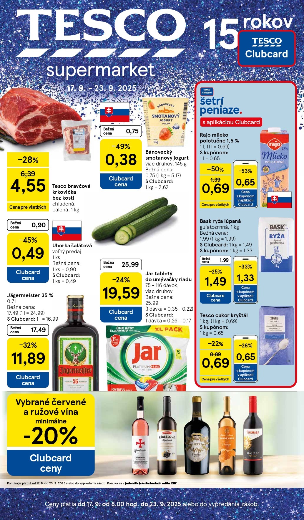tesco - Leták Tesco supermarket platný od 17.09. do 23.09.