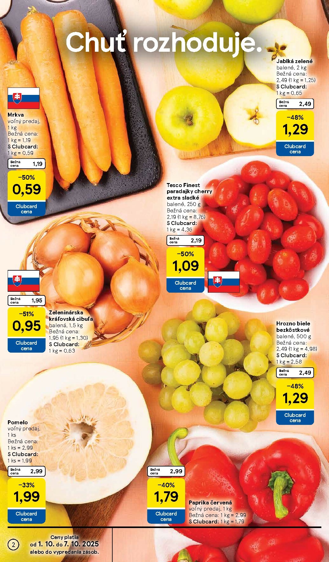 tesco - Leták Tesco supermarket platný od 01.10. do 07.10. - page: 2