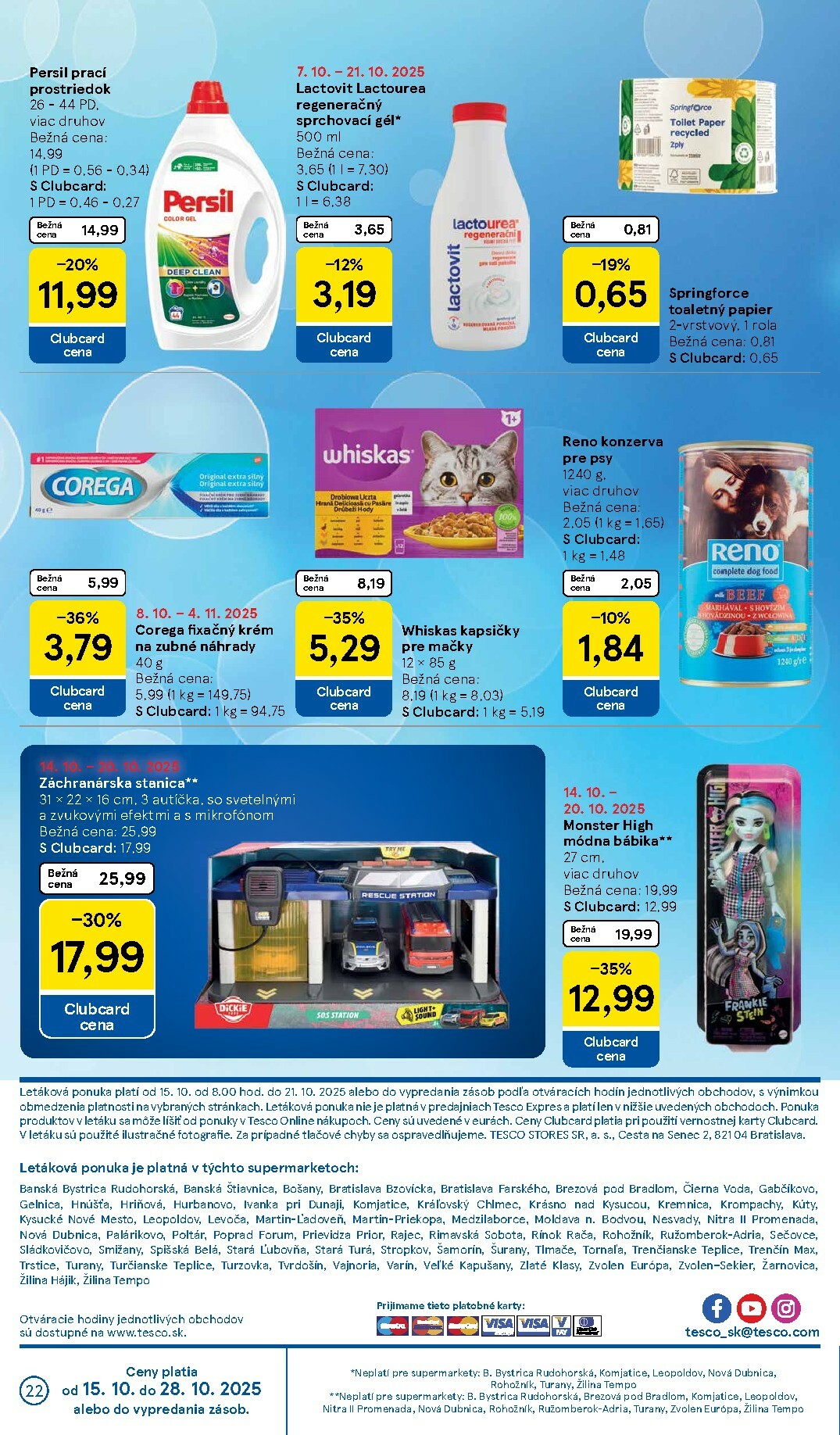 tesco - Leták Tesco supermarket platný od 15.10. do 21.10. - page: 22