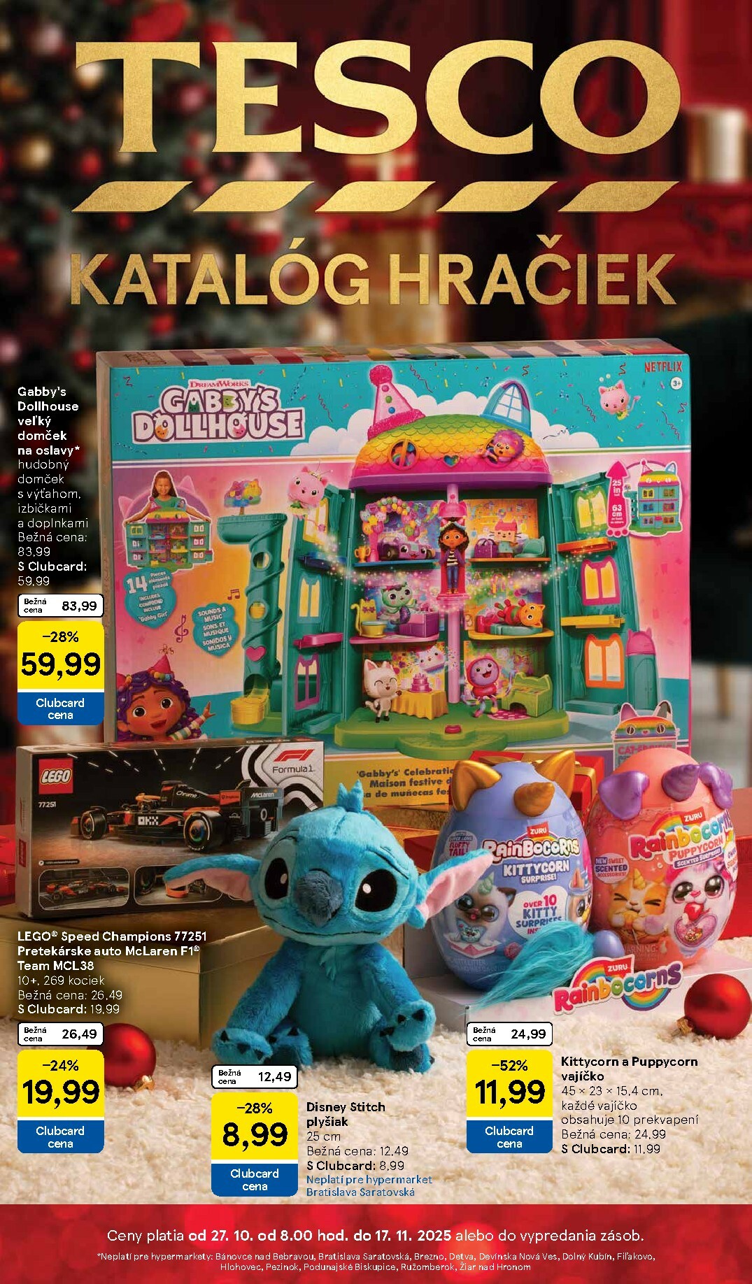 tesco - Leták Tesco - Katalóg hračiek platný od 27.10. do 17.11.