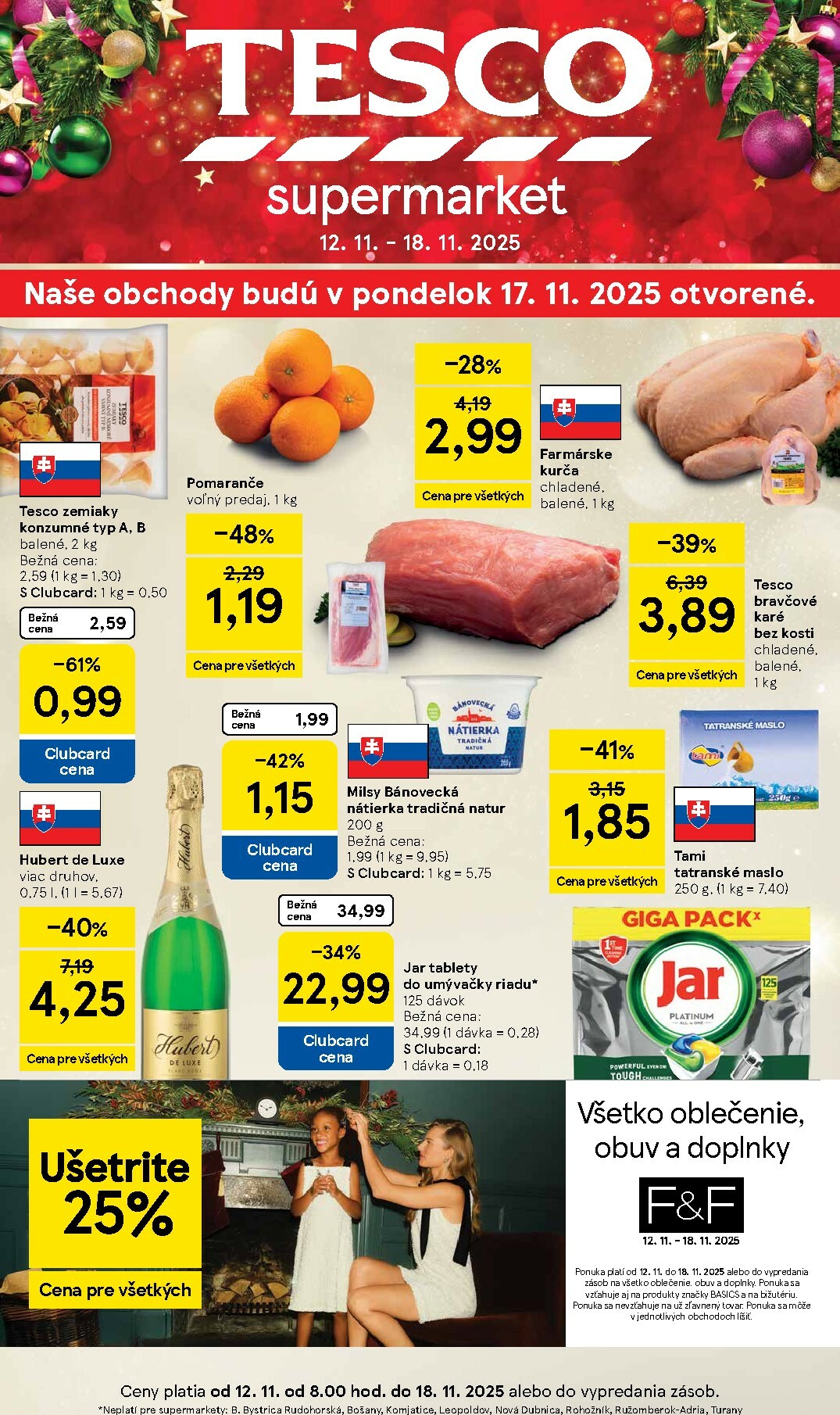 tesco - Leták Tesco supermarket platný od 12.11. do 18.11.