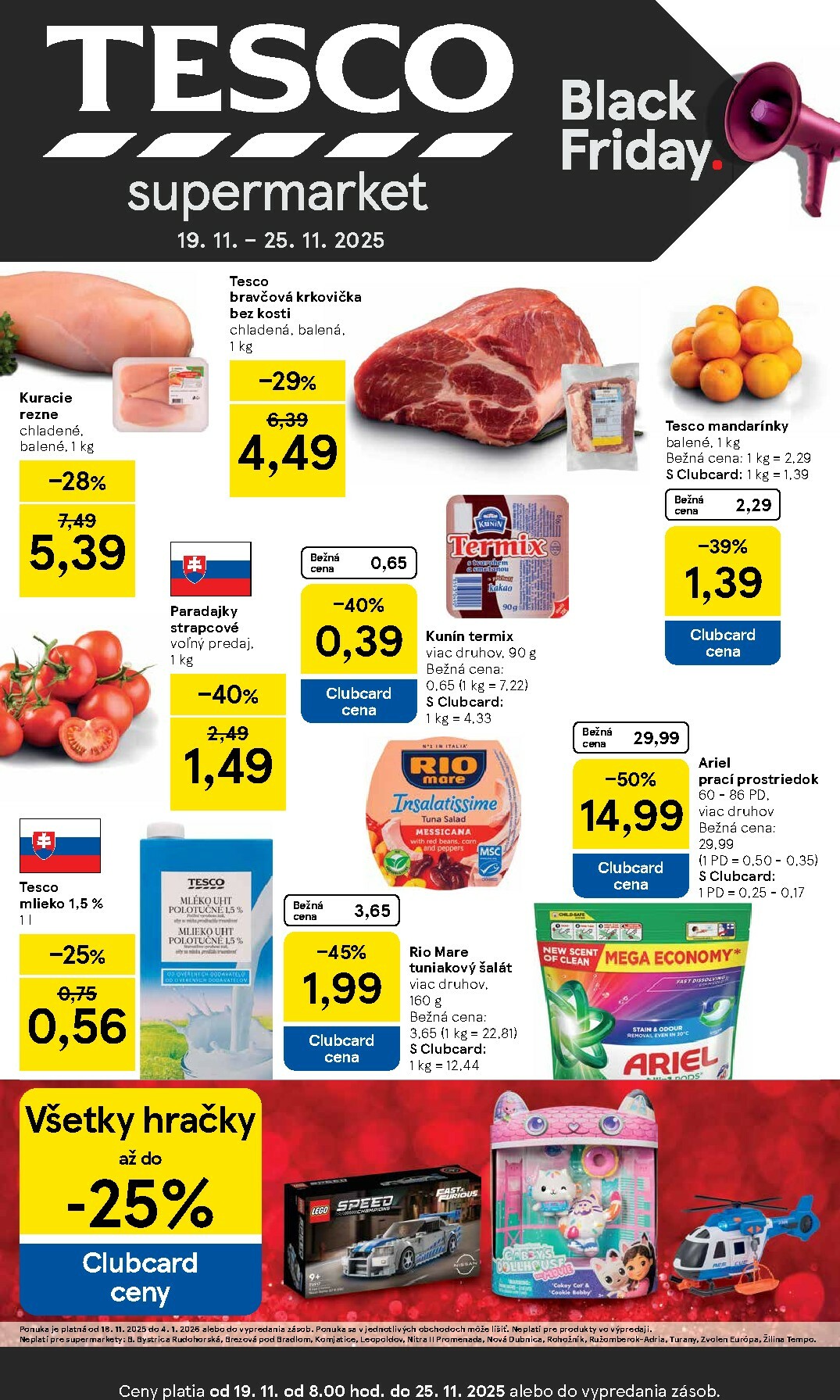 tesco - Leták Tesco supermarket platný od 19.11. do 25.11.