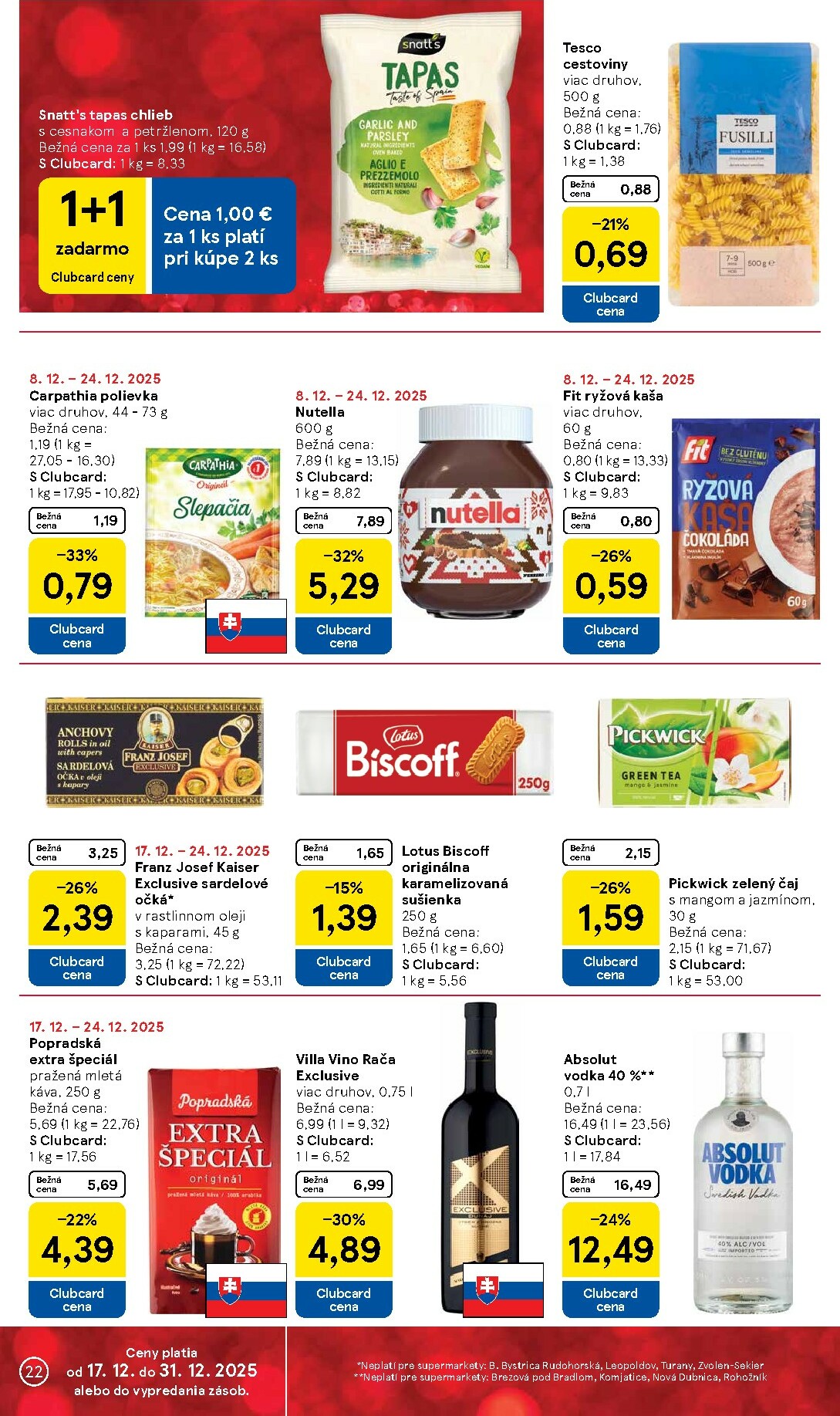 tesco - Leták Tesco supermarket platný od 17.12. do 24.12. - page: 22