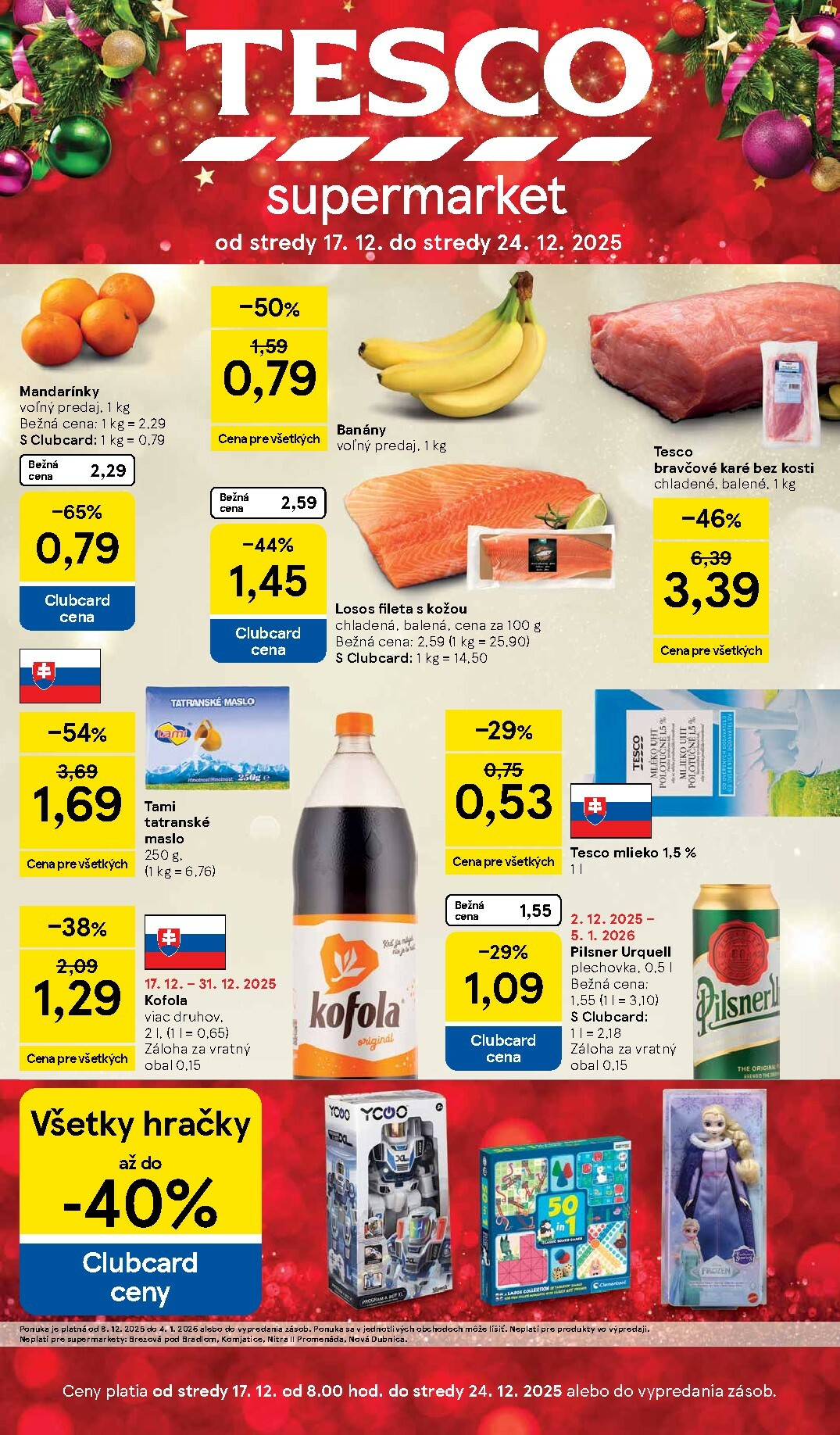 tesco - Leták Tesco supermarket platný od 17.12. do 24.12. - page: 1