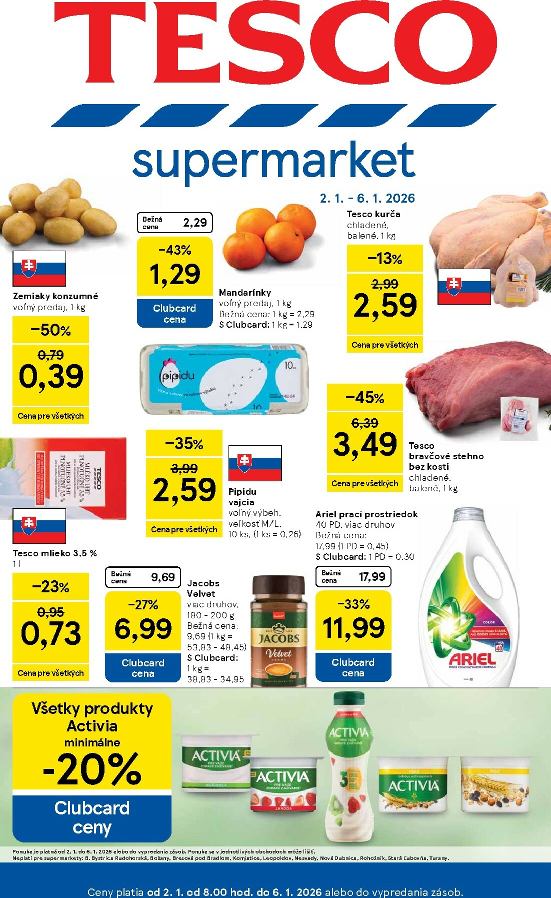 tesco - Leták Tesco supermarket platný od 02.01. do 06.01. - page: 1