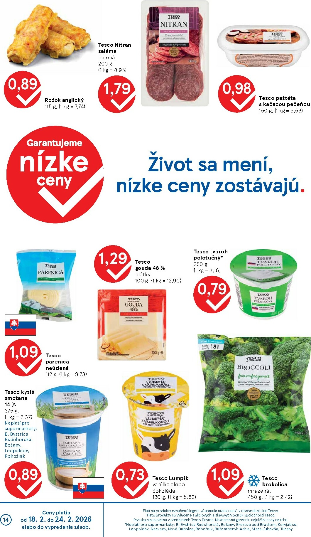 tesco - Leták Tesco supermarket platný od 18.02.2026 do 24.02.2026 - page: 14