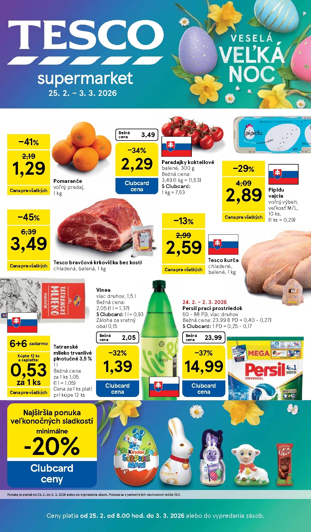 tesco - Leták Tesco supermarket platný od 25.02.2026 do 03.03.2026