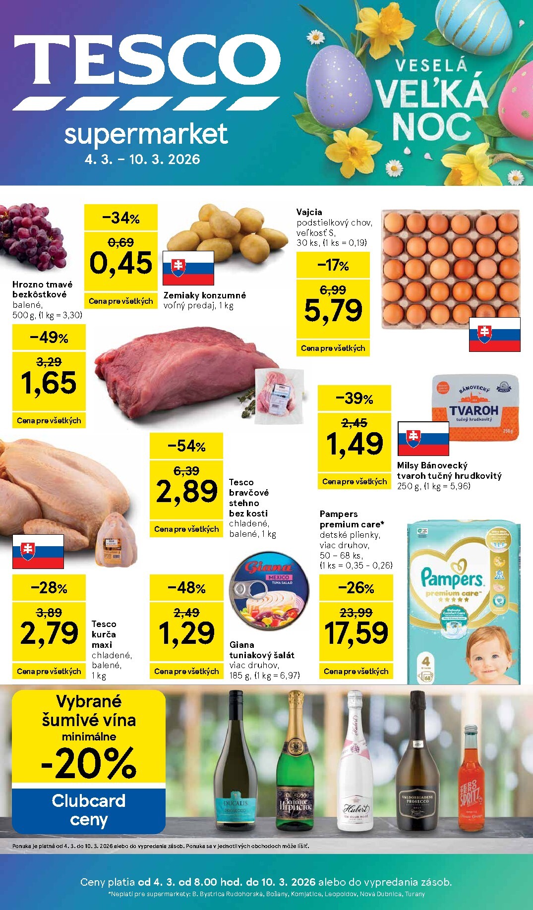 tesco - Leták Tesco supermarket platný od 04.03.2026 do 10.03.2026