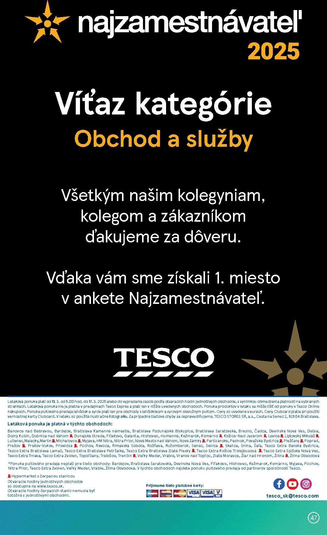 tesco - Leták Tesco platný od 11.03.2026 do 17.03.2026 - page: 47