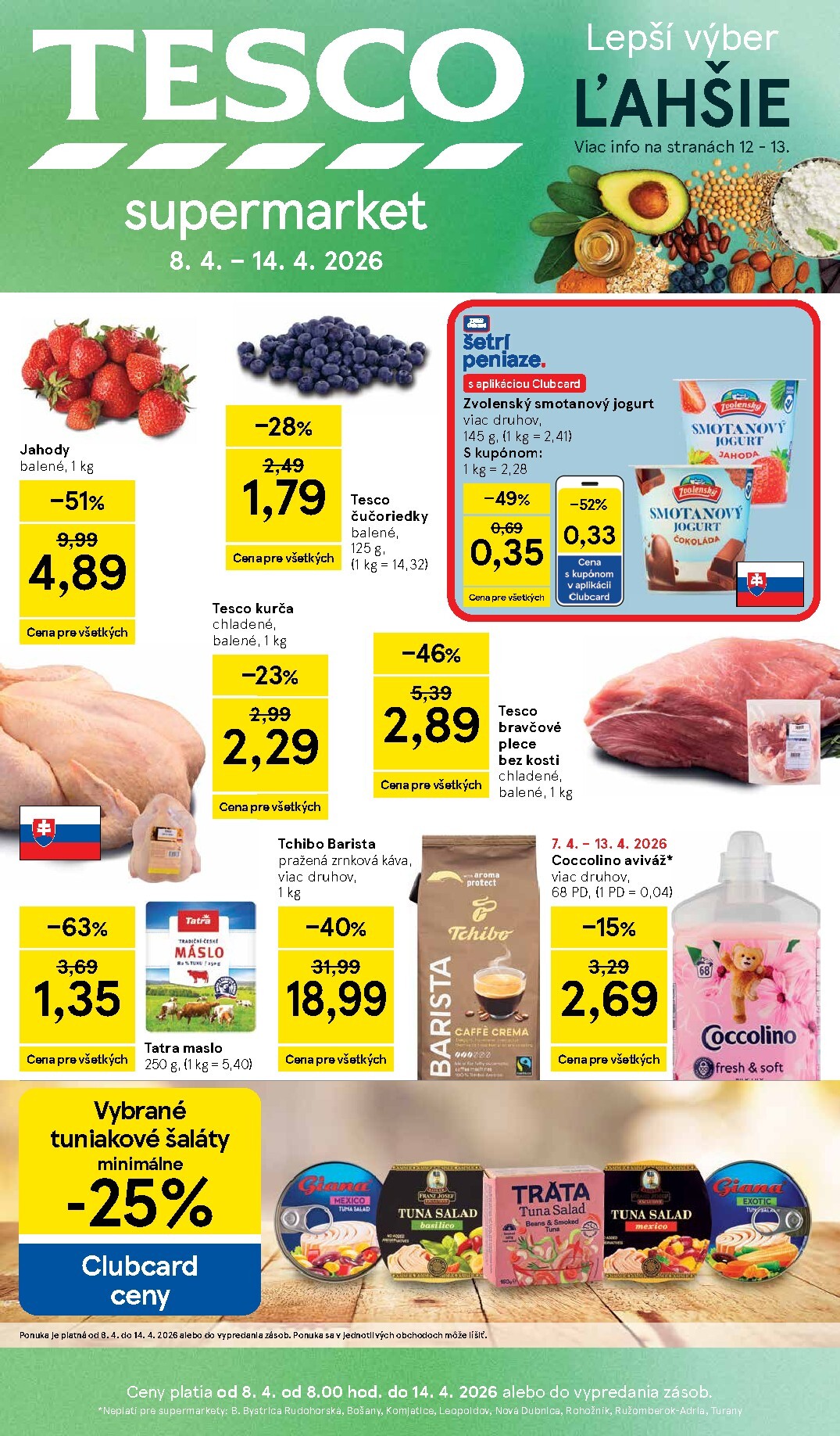 tesco - Leták Tesco supermarket platný od 08.04.2026 do 14.04.2026