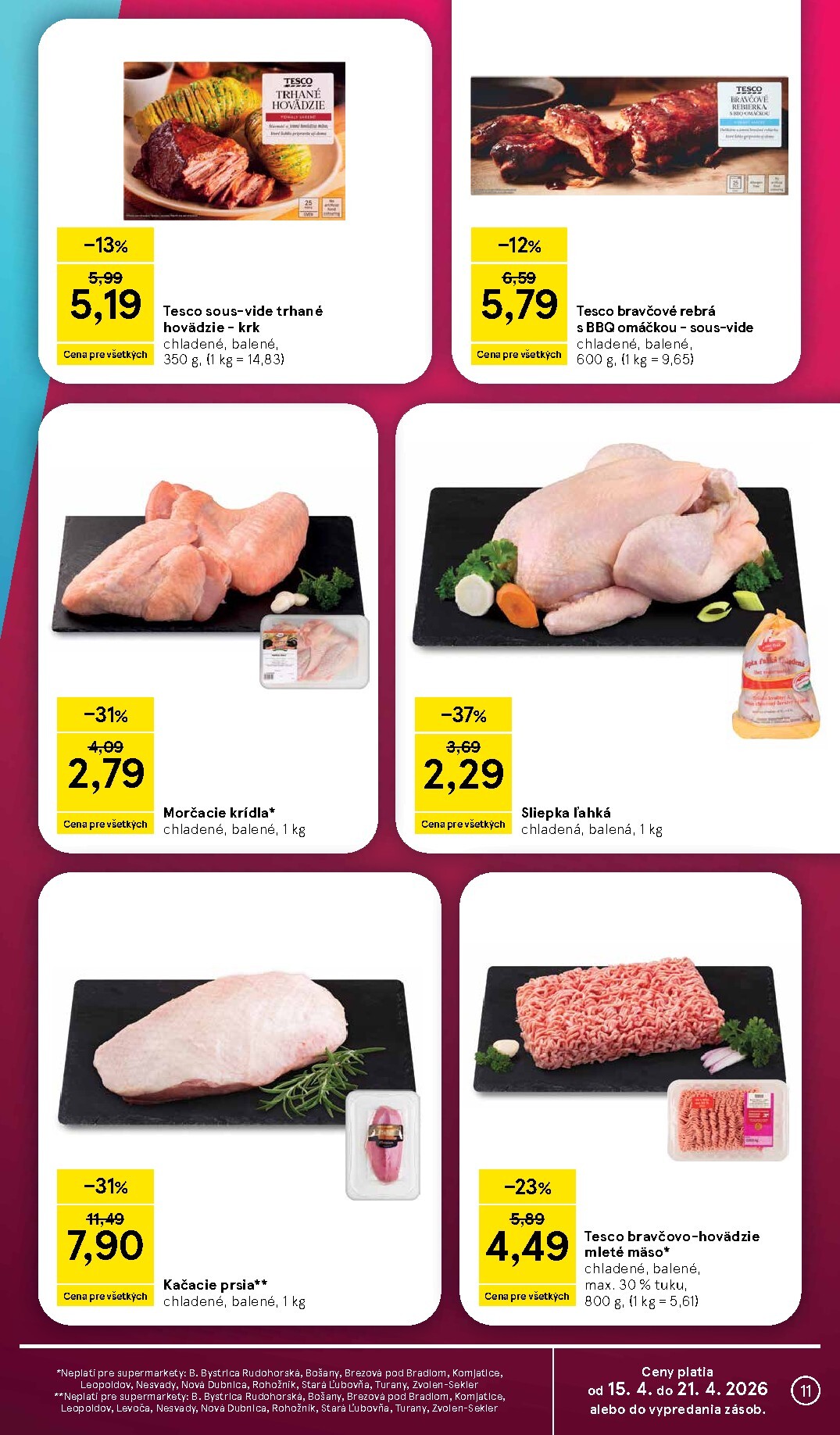 tesco - Nový leták Tesco supermarket platný od stredy, 15.04.2026 do utorka, 21.04.2026 - page: 11