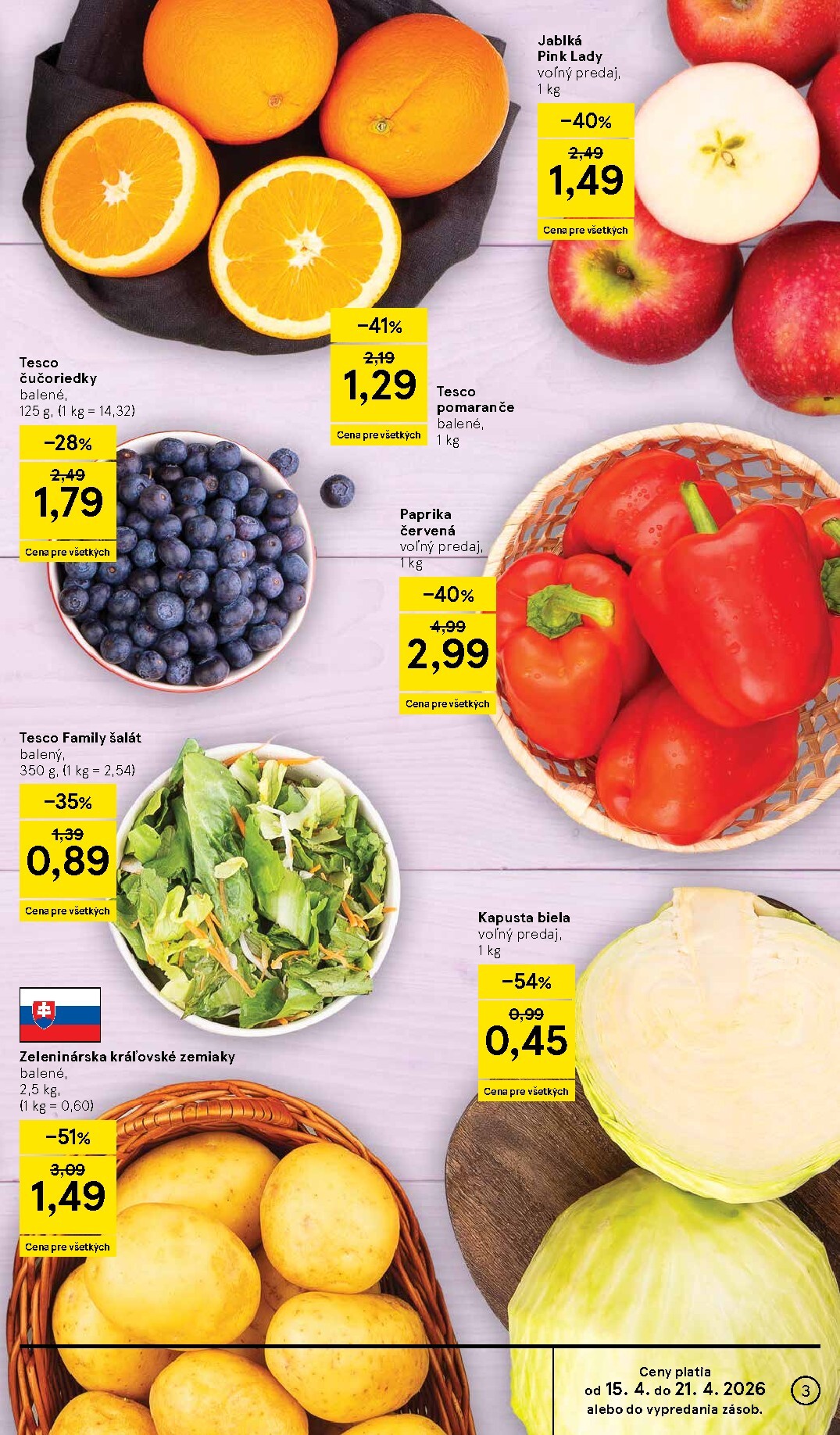 tesco - Nový leták Tesco supermarket platný od stredy, 15.04.2026 do utorka, 21.04.2026 - page: 3