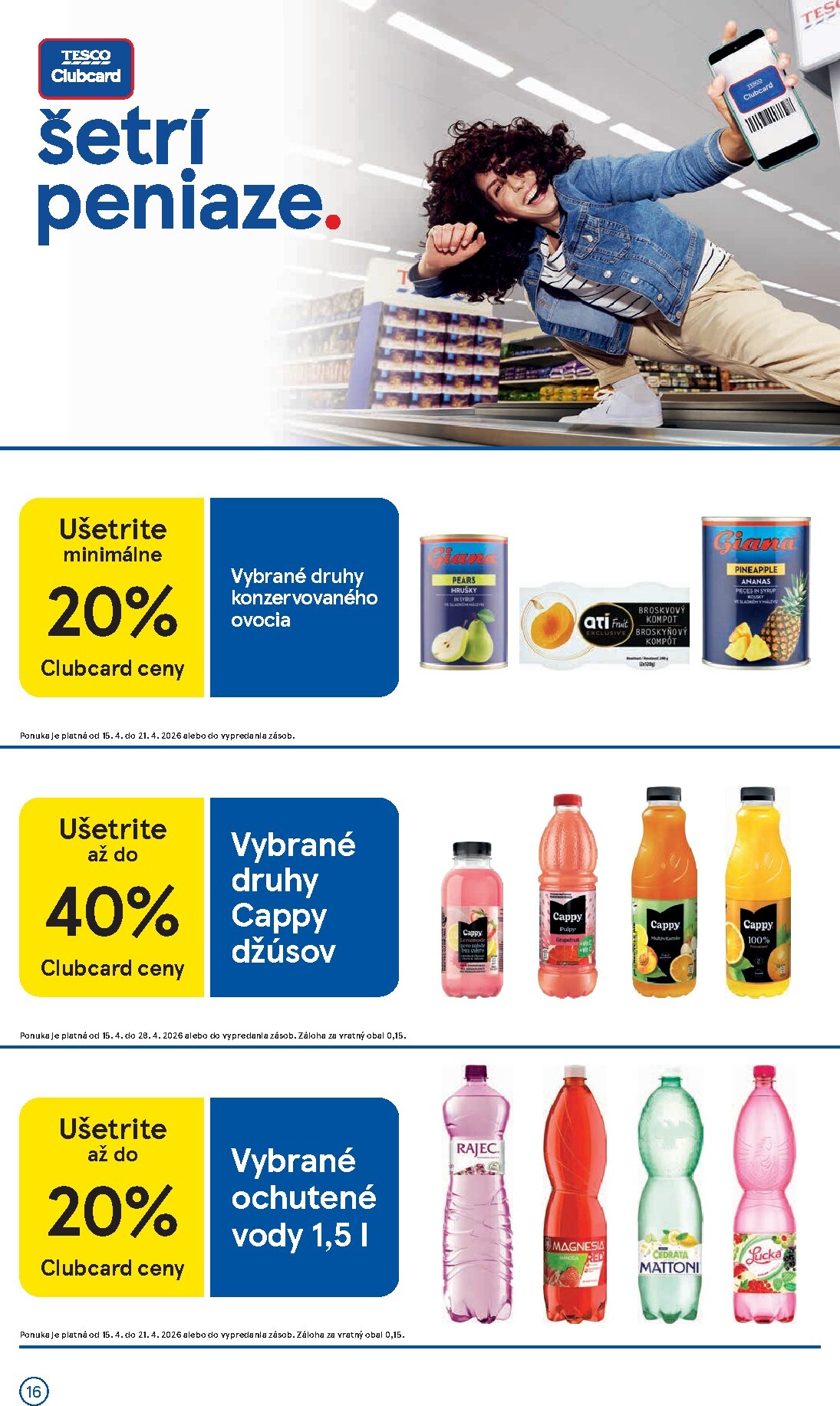 tesco - Nový leták Tesco supermarket platný od stredy, 15.04.2026 do utorka, 21.04.2026 - page: 16