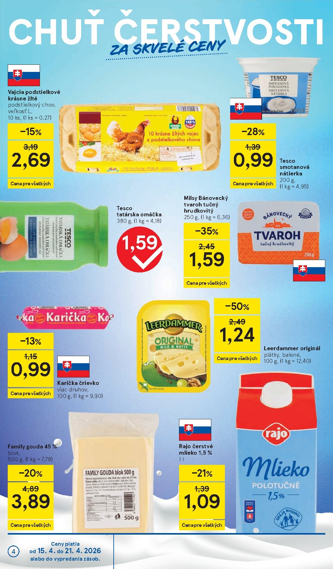 tesco - Nový leták Tesco supermarket platný od stredy, 15.04.2026 do utorka, 21.04.2026 - page: 4