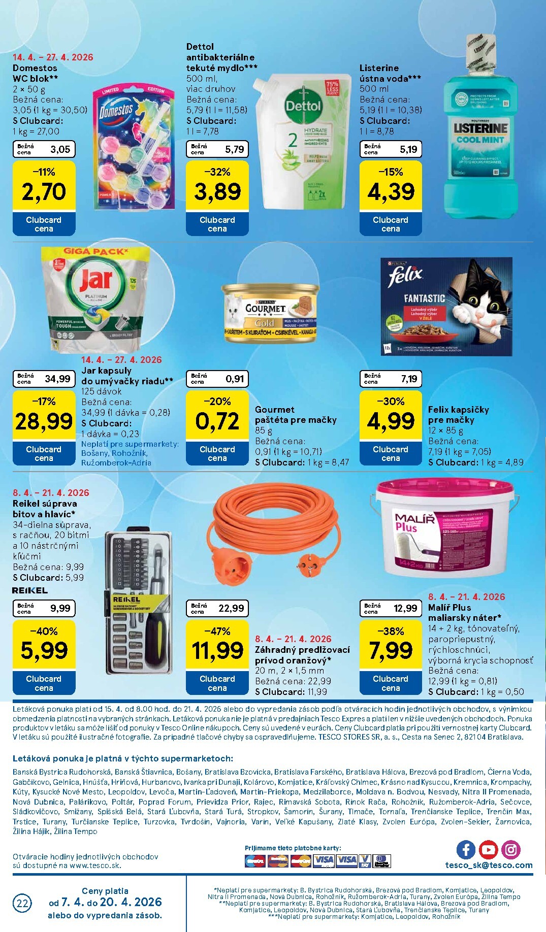 tesco - Nový leták Tesco supermarket platný od stredy, 15.04.2026 do utorka, 21.04.2026 - page: 22