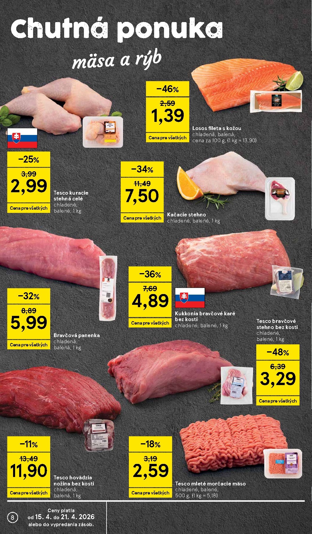 tesco - Nový leták Tesco supermarket platný od stredy, 15.04.2026 do utorka, 21.04.2026 - page: 8