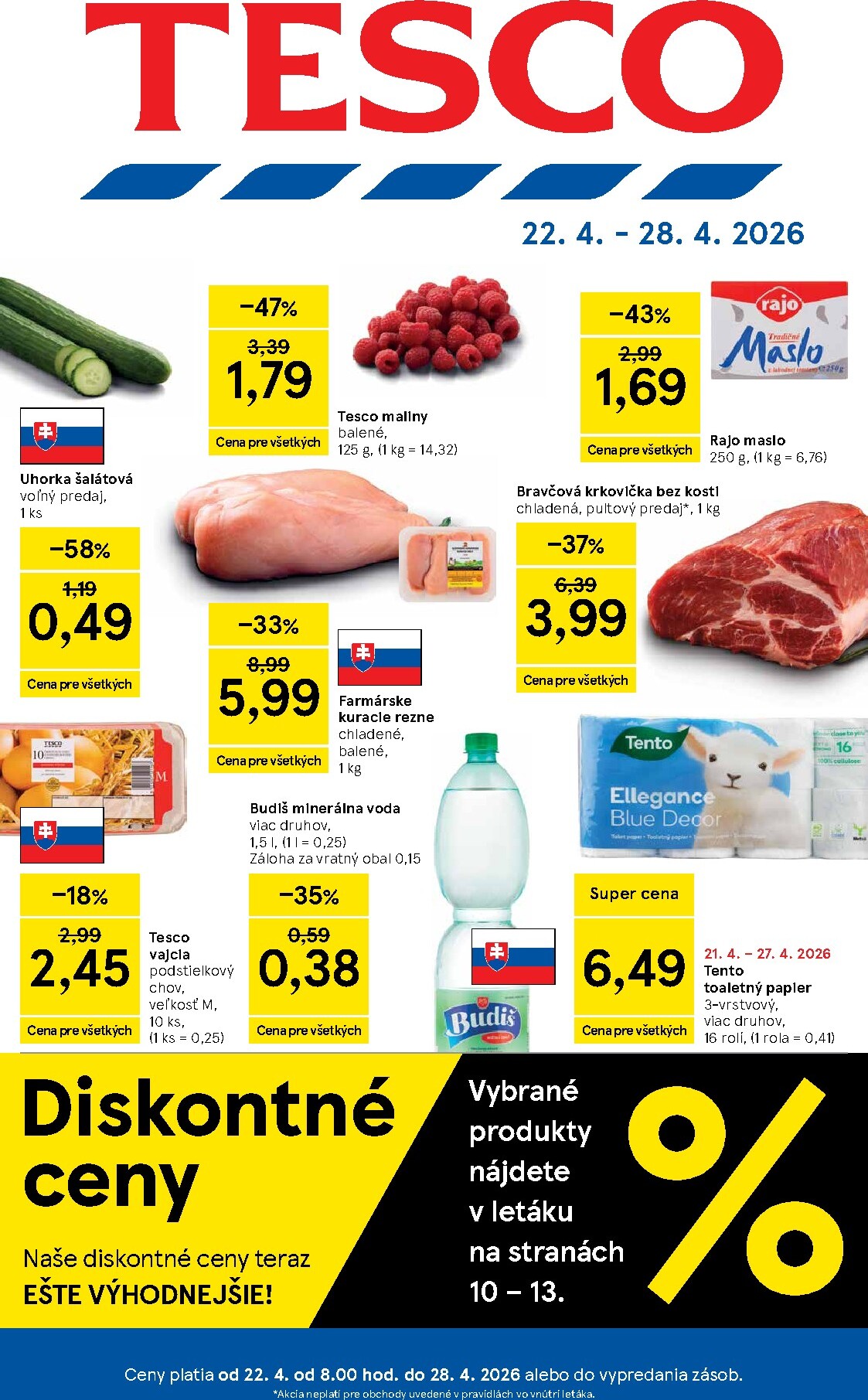 tesco - Nový leták Tesco od stredy, 22.04.2026 do utorka, 28.04.2026